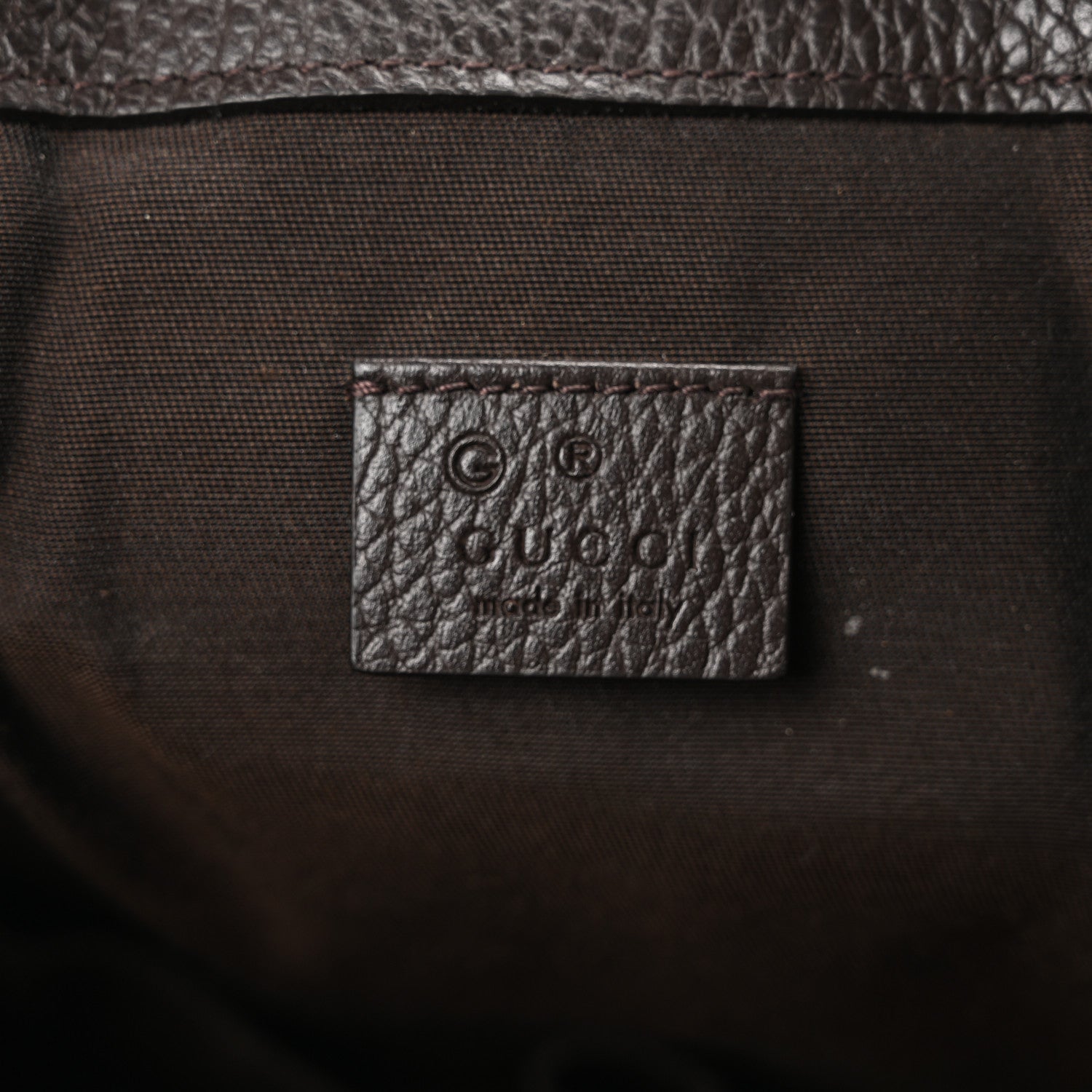 Monogram Dollar Calfskin O Drawstring Backpack Beige Ebony Testa di Moro Dark Chocolate