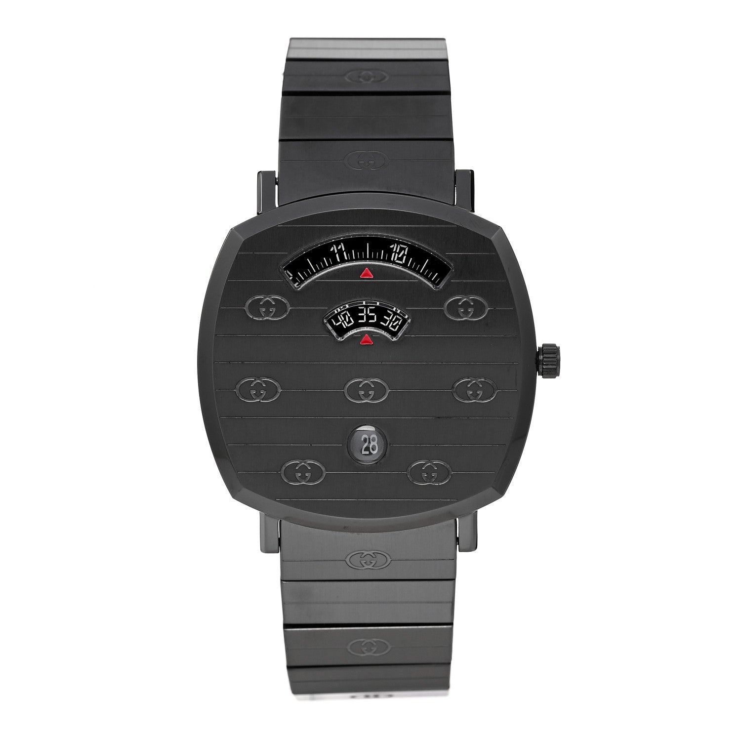 PVD Stainless Steel 38mm Grip Quartz Watch Black