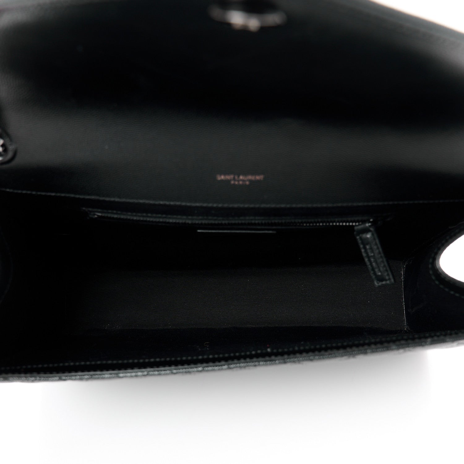 Grain De Poudre Textured Mixed Matelasse Large Triquilt Monogram Monochrome Satchel Black