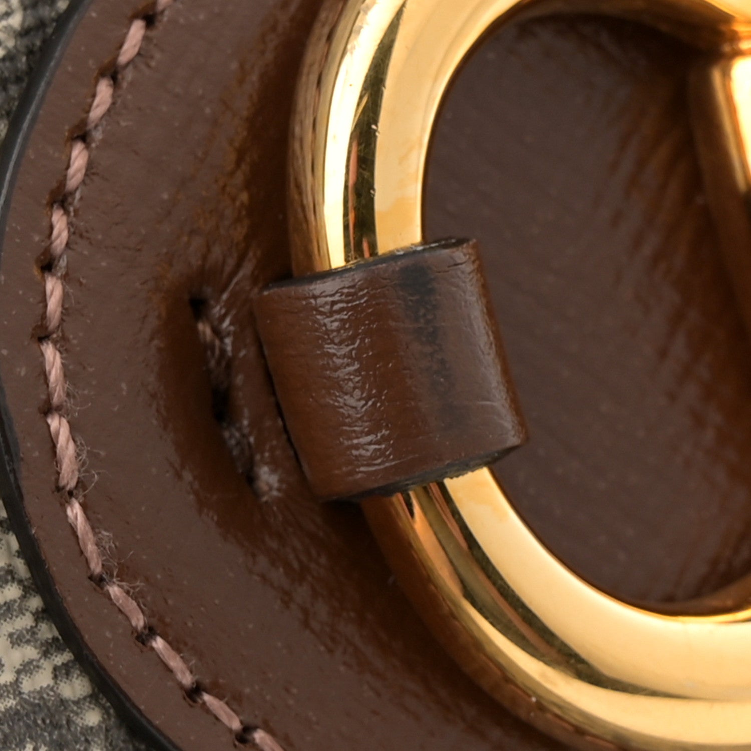 GG Supreme Monogram Azalea Calfskin Small Horsebit 1955 Foldover Top Handle Bag Beige Ebony Brown Sugar