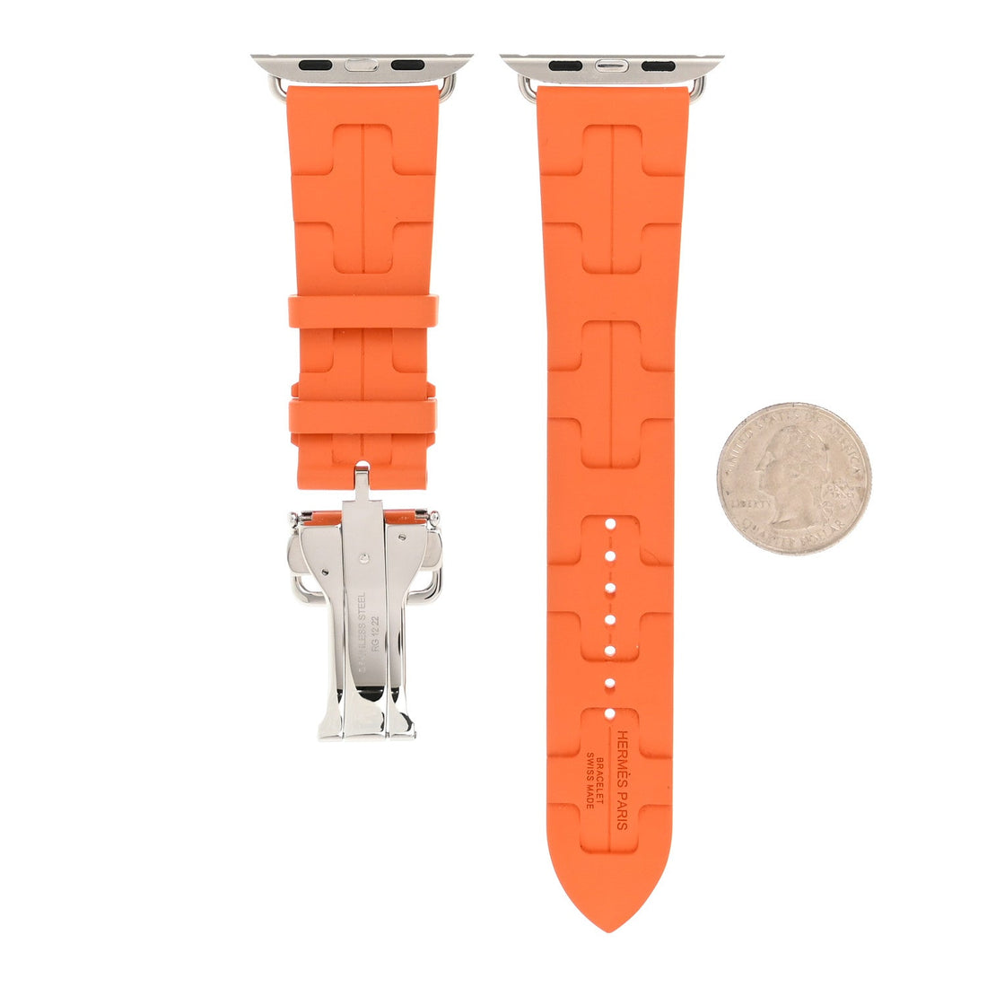 Rubber 41mm Deployment Buckle Kilim Apple Watch Single Tour Band Orange