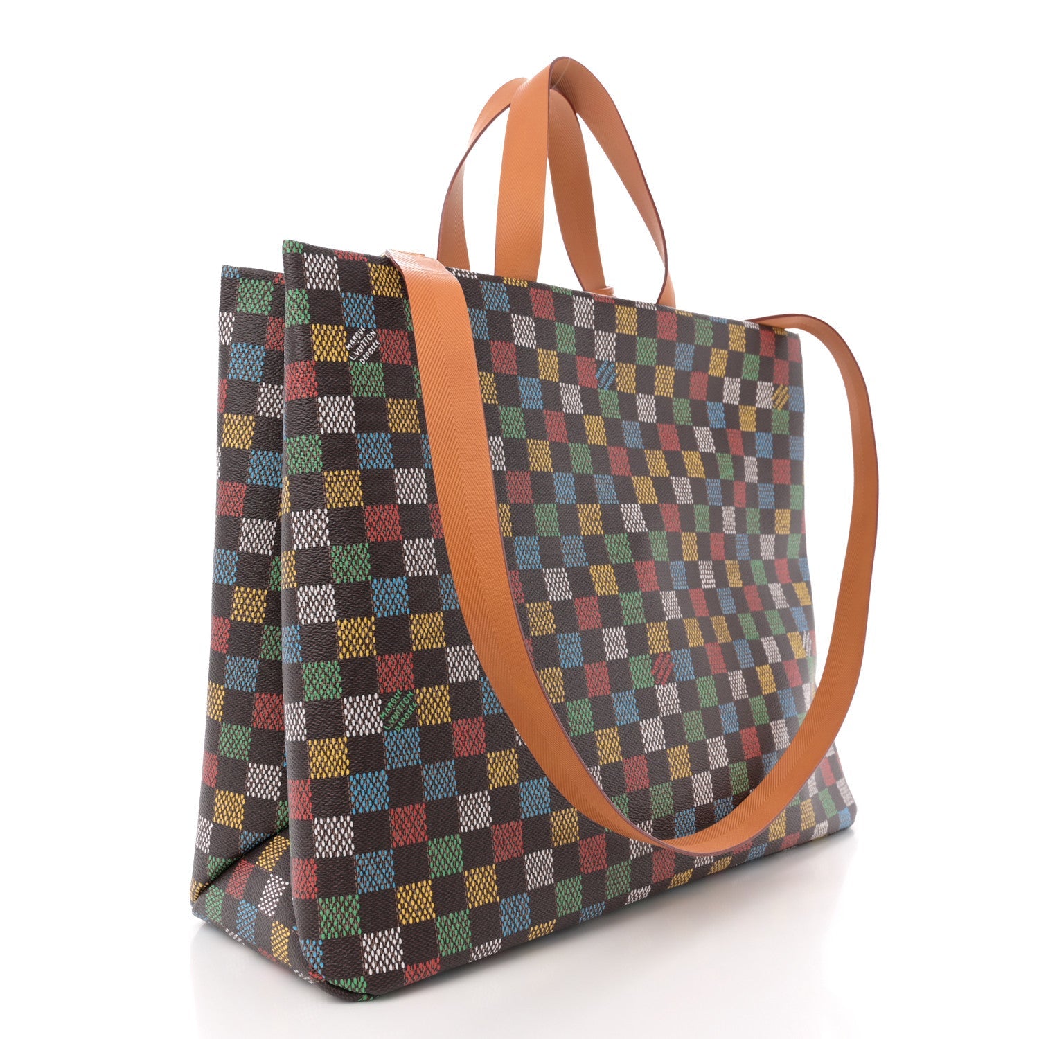 Vers Damier Ebene Shopper Bag MM Multicolor