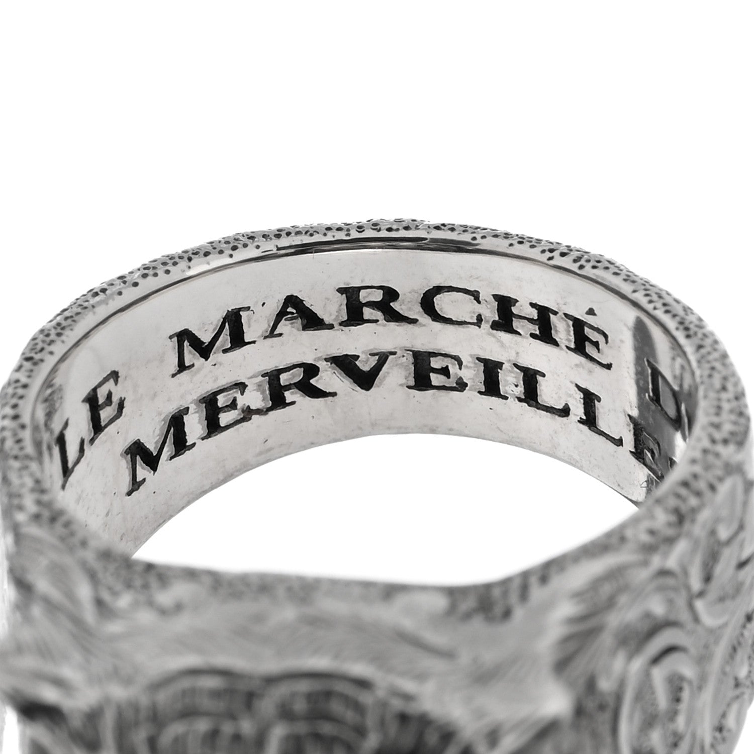 Sterling Silver Crystal Le Marche Des Merveilles Feline Head Ring 61 9.5 Purple