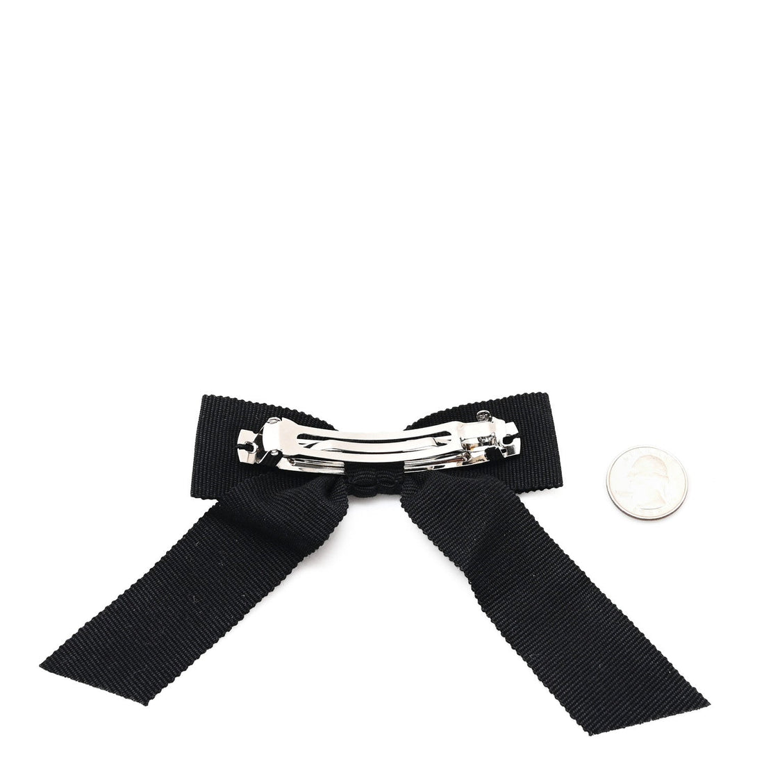 Grosgrain Bow CC Hair Clip Black