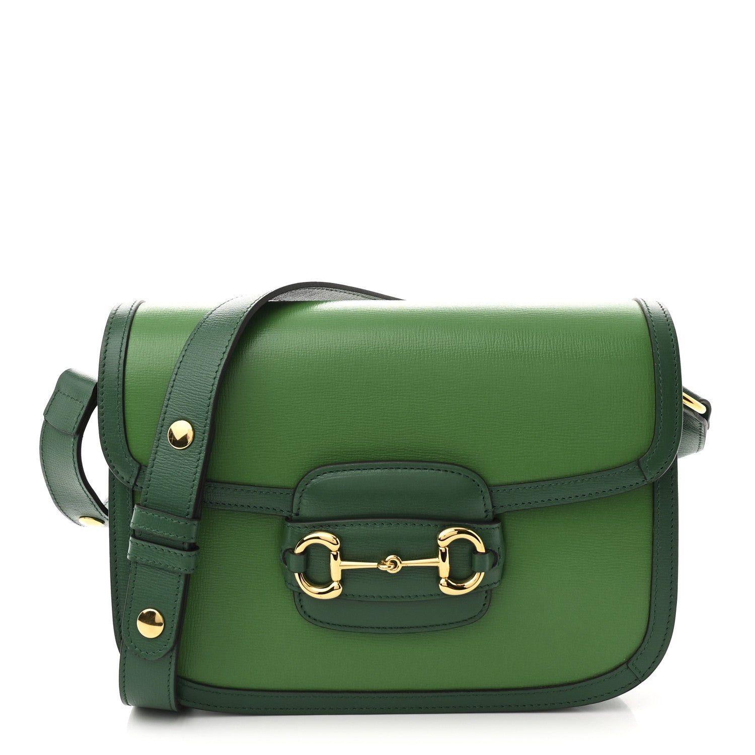 Azalea Calfskin Horsebit 1955 Shoulder Bag New Shamarock Emerald