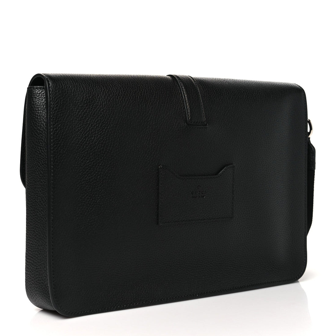 Calfskin Web Medium Business Case Black