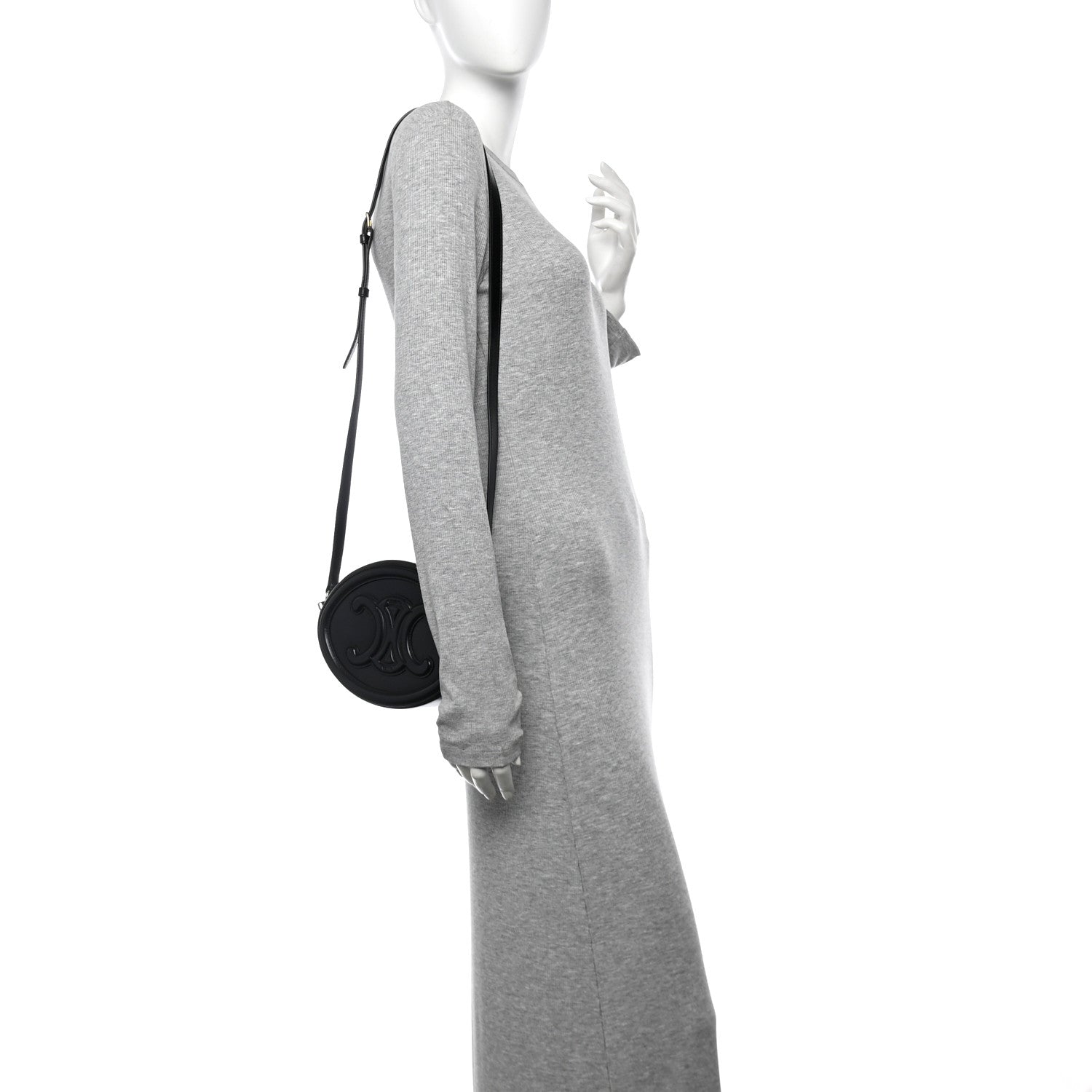 Smooth Calfskin Cuir Triomphe Oval Bag Black