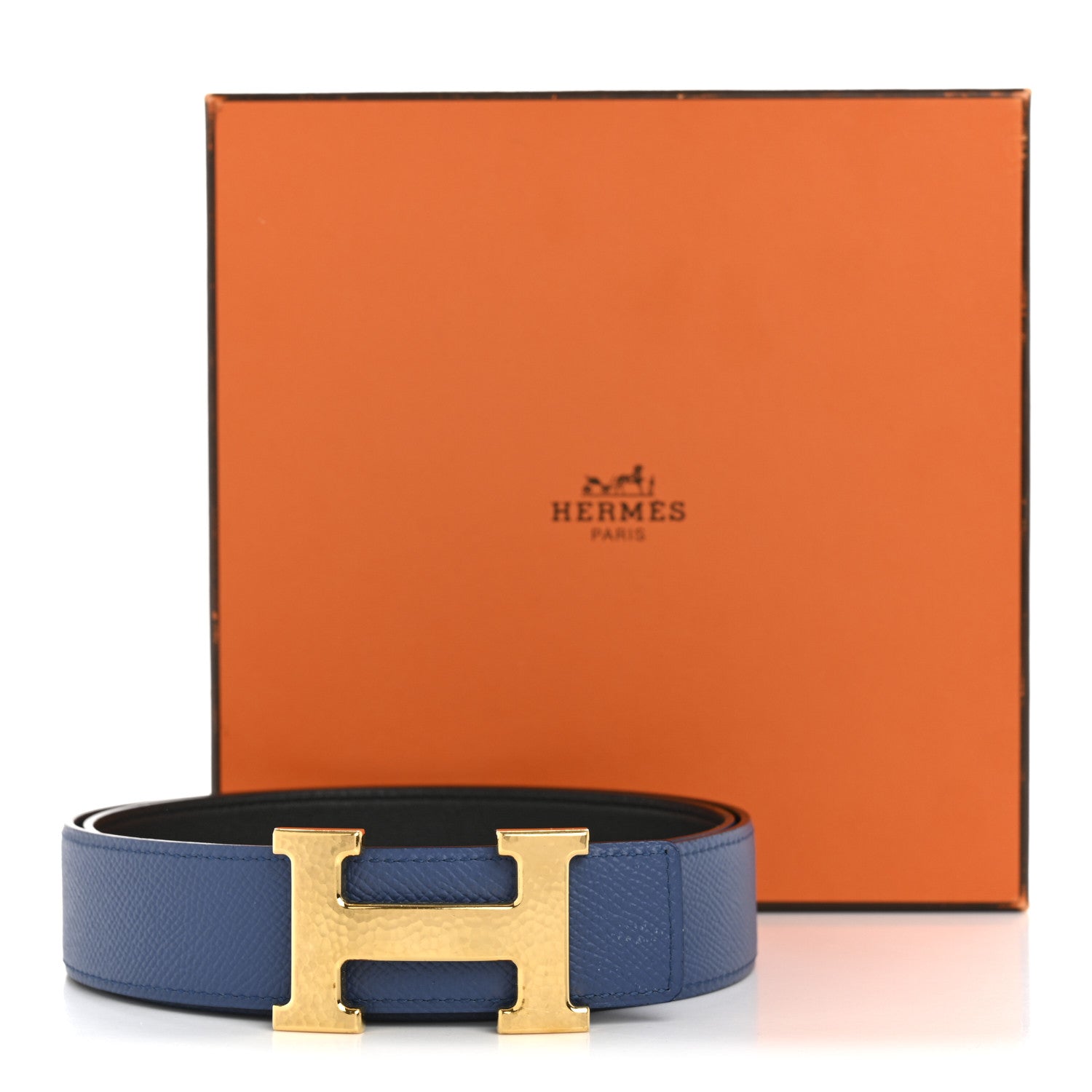 Epsom Swift 32mm Martelee H Belt 85 34 Bleu Agate Black