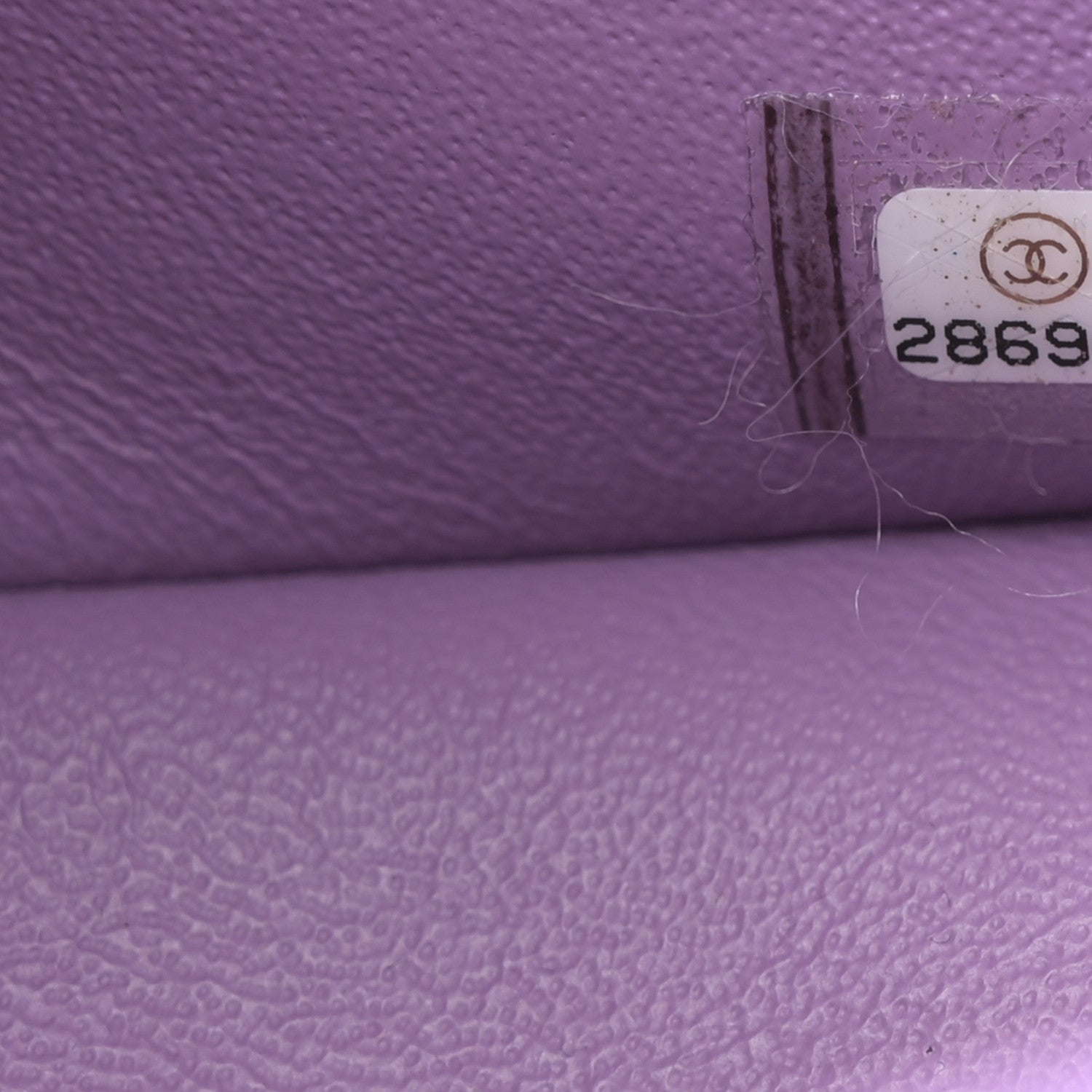 Lambskin Quilted Mini Rectangular Flap Purple