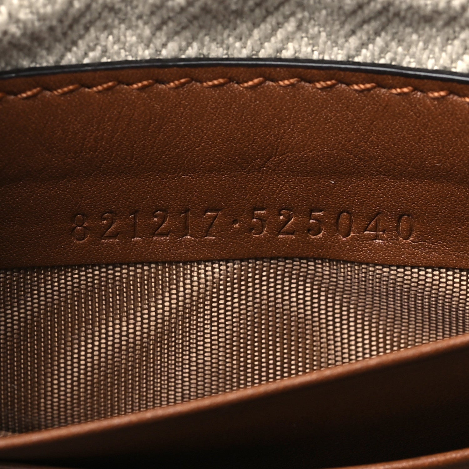 GG Supreme Monogram Textured Calfskin Emblem Mini Crossbody Beige Dark Brown