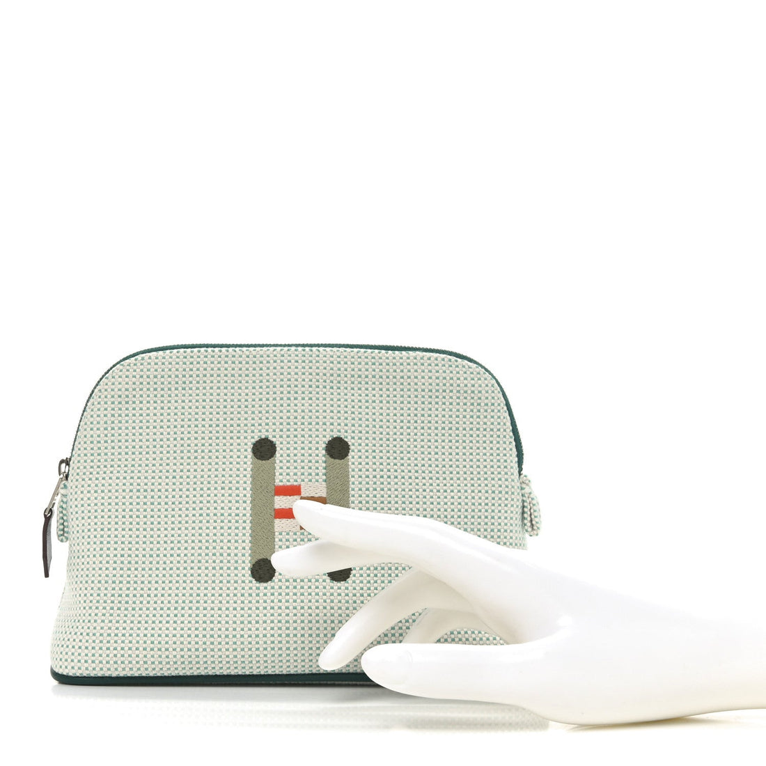 Cotton Canvas Crazy H Mini Bolide Case Nuage Menthe