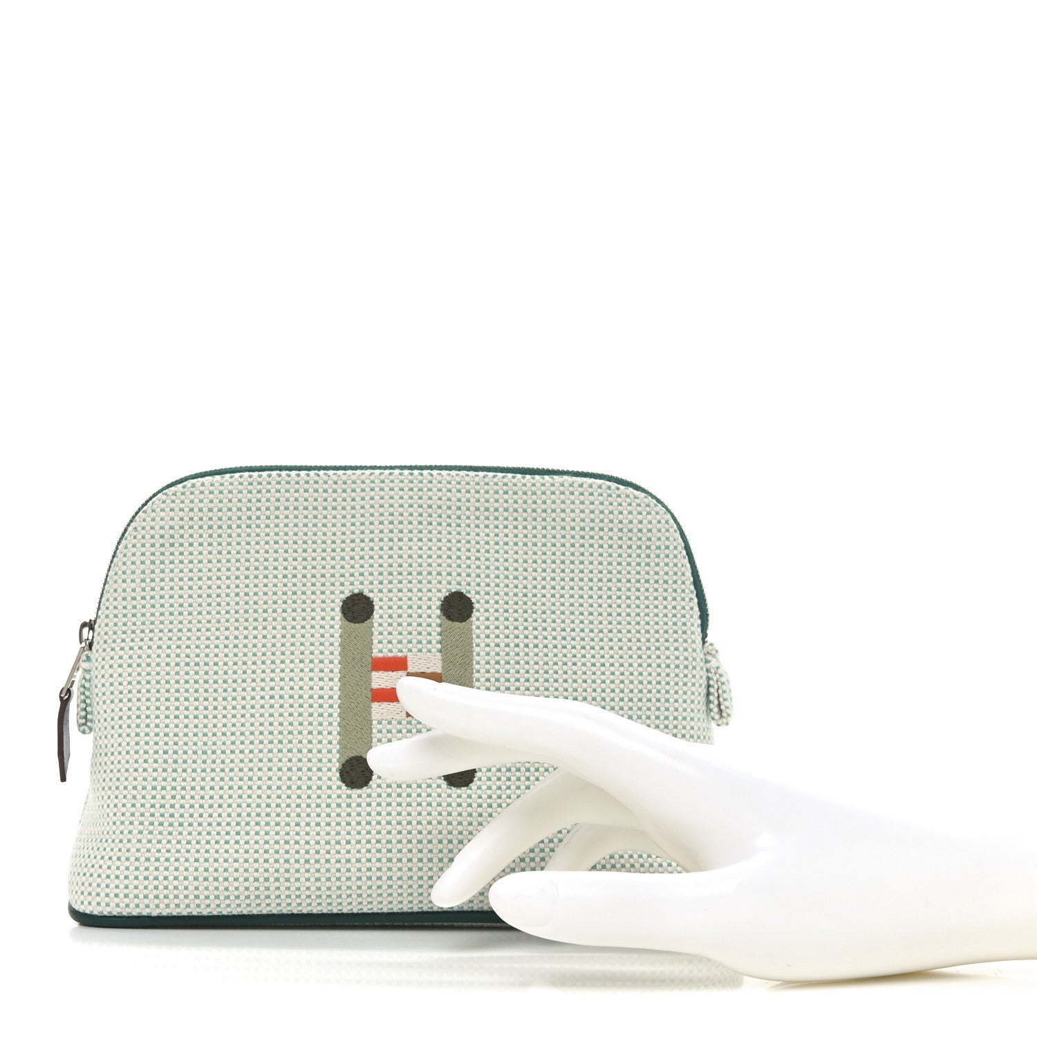 Cotton Canvas Crazy H Mini Bolide Case Nuage Menthe