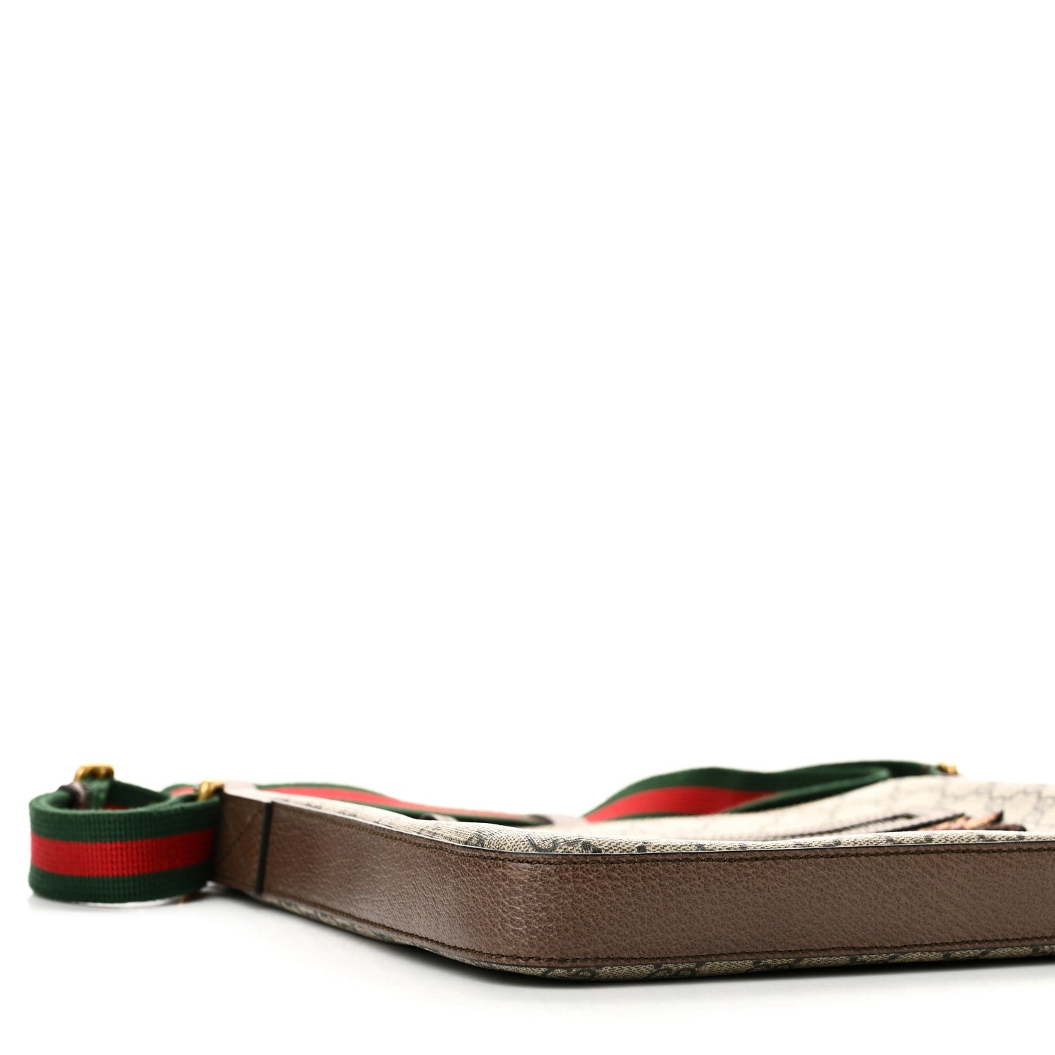 Soft GG Supreme Monogram Courrier Web Medium Flat Messenger Bag Beige New Acero Multicolor