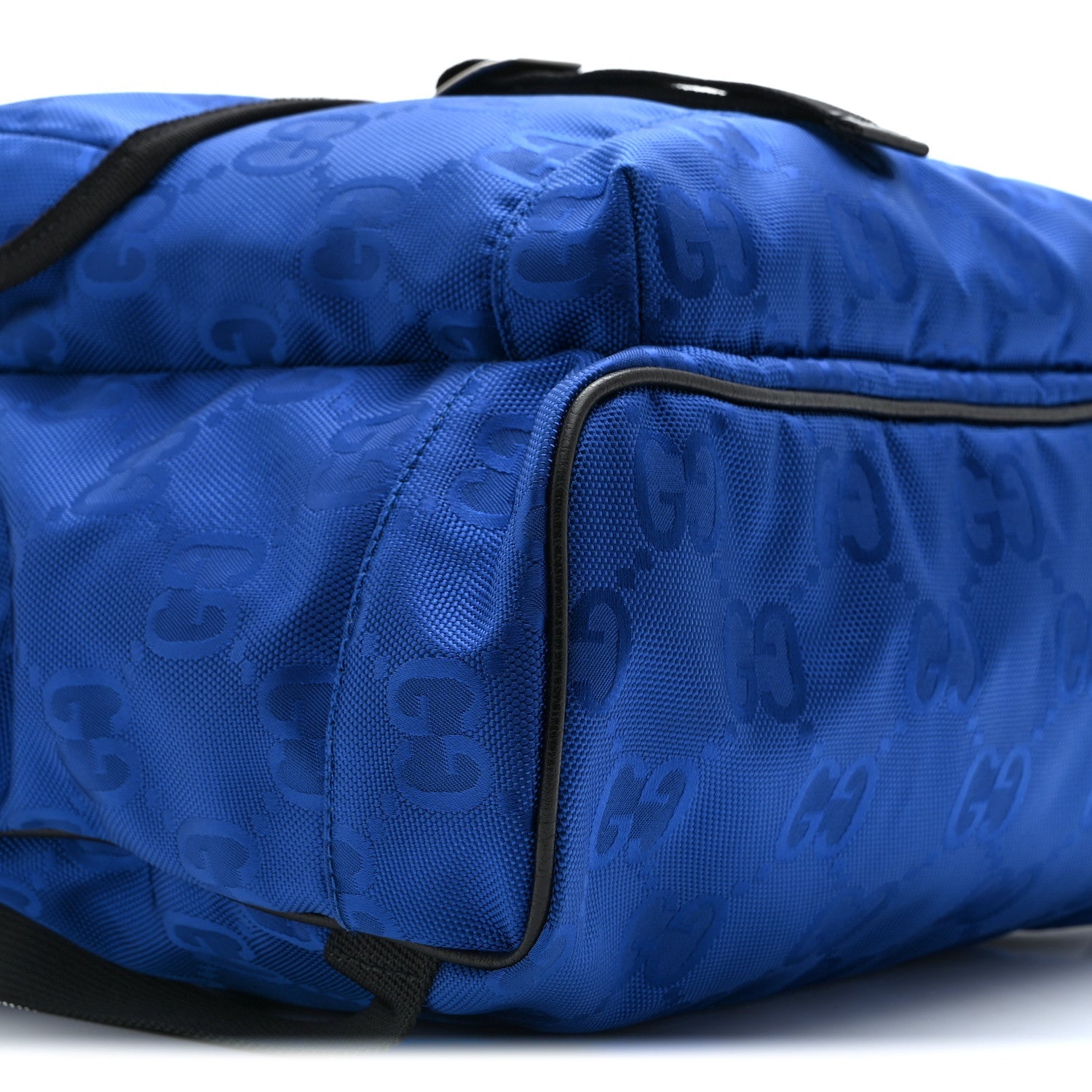 Econyl Nylon Monogram Off The Grid Backpack Guilted Blue Black