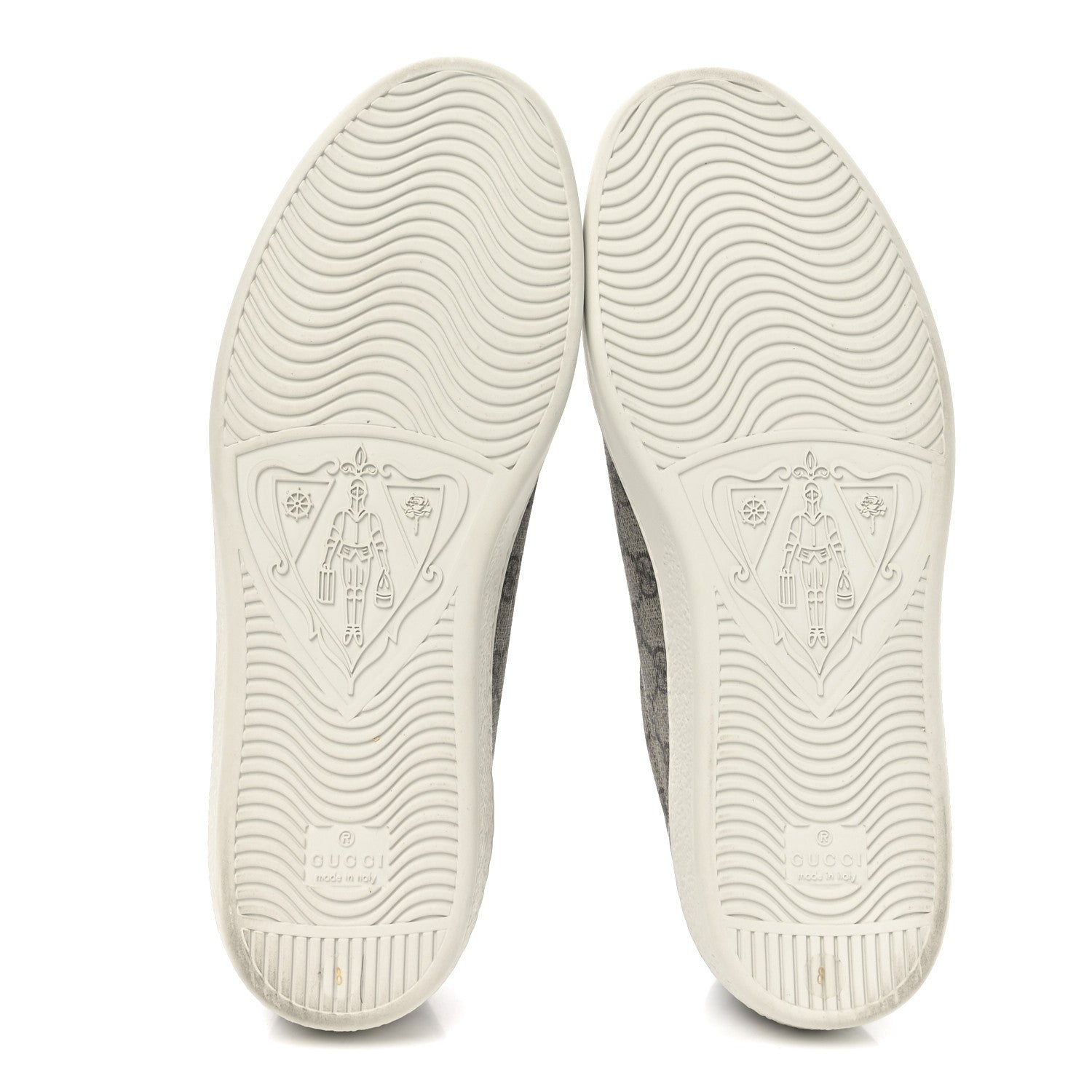 GG Supreme Monogram Fake/Not Mens Ace Sneakers 8 Beige New Shamarock Brown Sugar