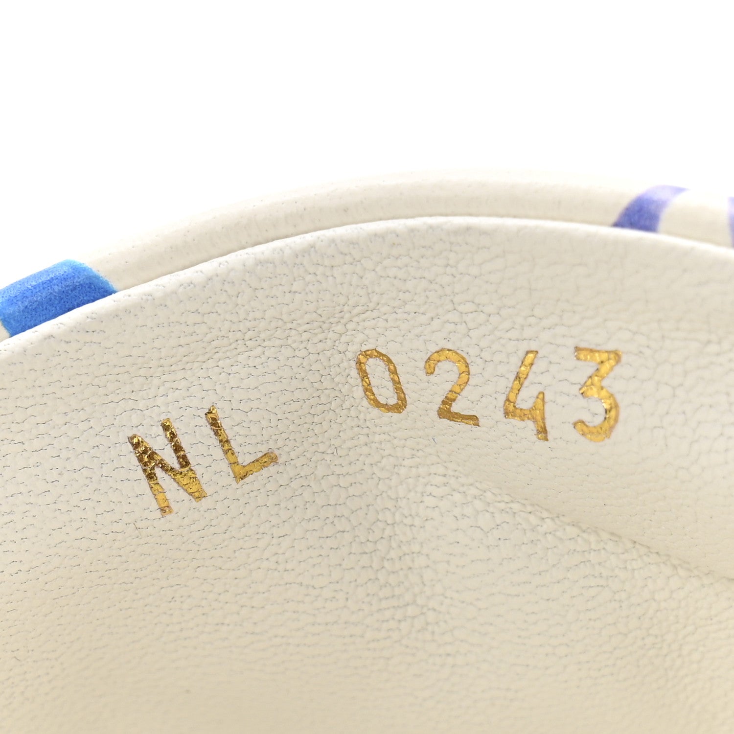 Lambskin Embossed Monogram By The Pool Revival High Heel Mules 39 White Blue Purple