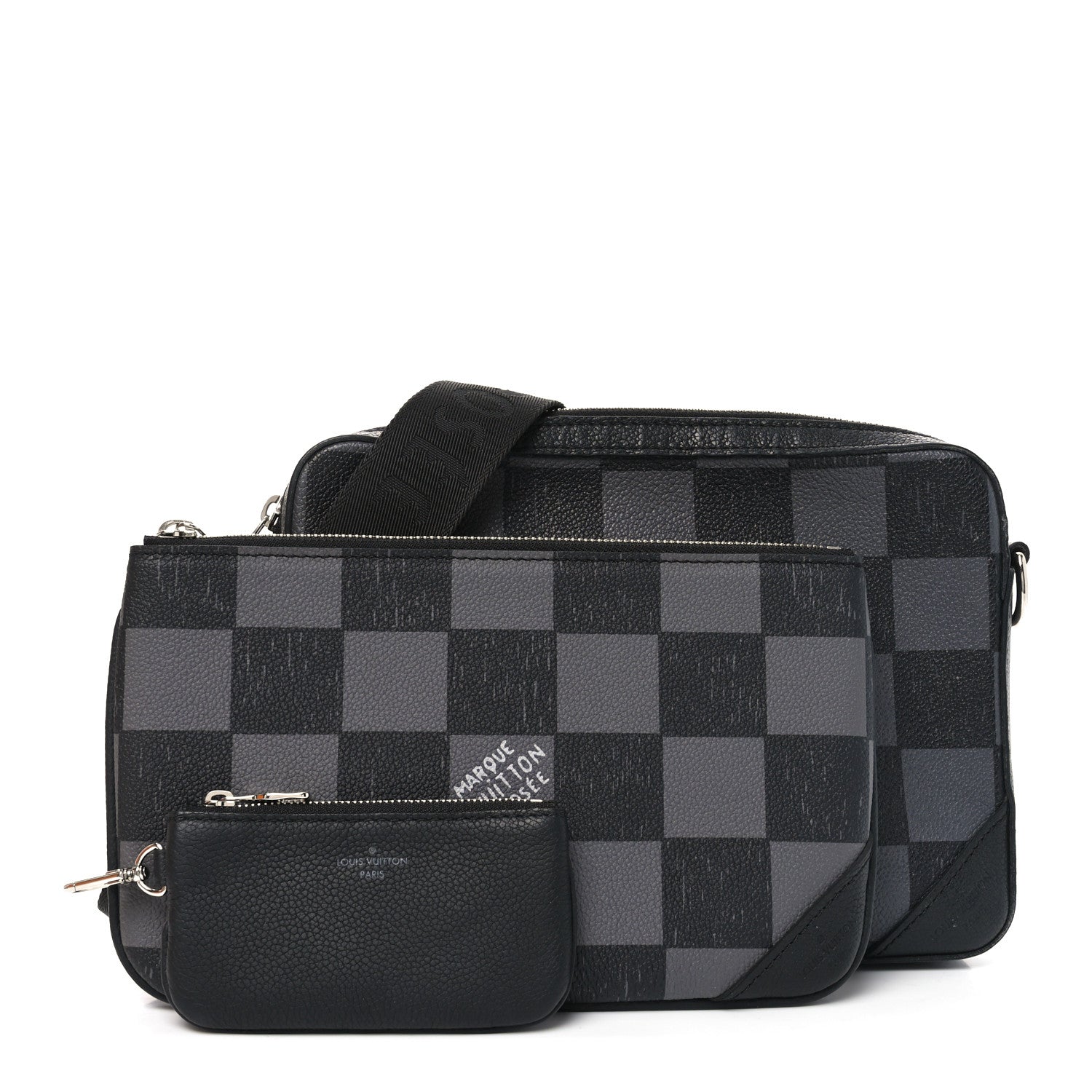 Damier Checkerboard Trio Messenger Graphite