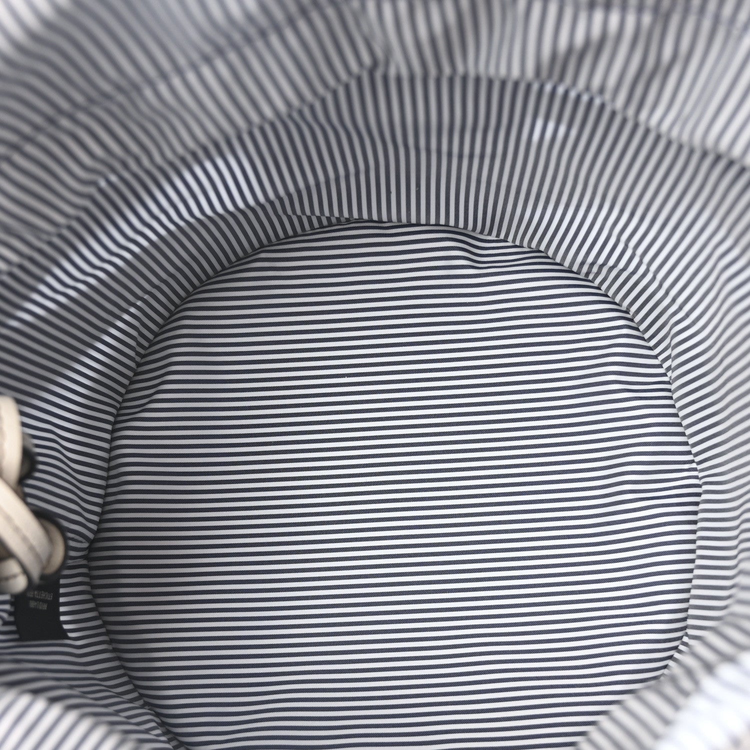 Nylon Vitello King Logo Step Out Bucket Bag White Rice Mirto