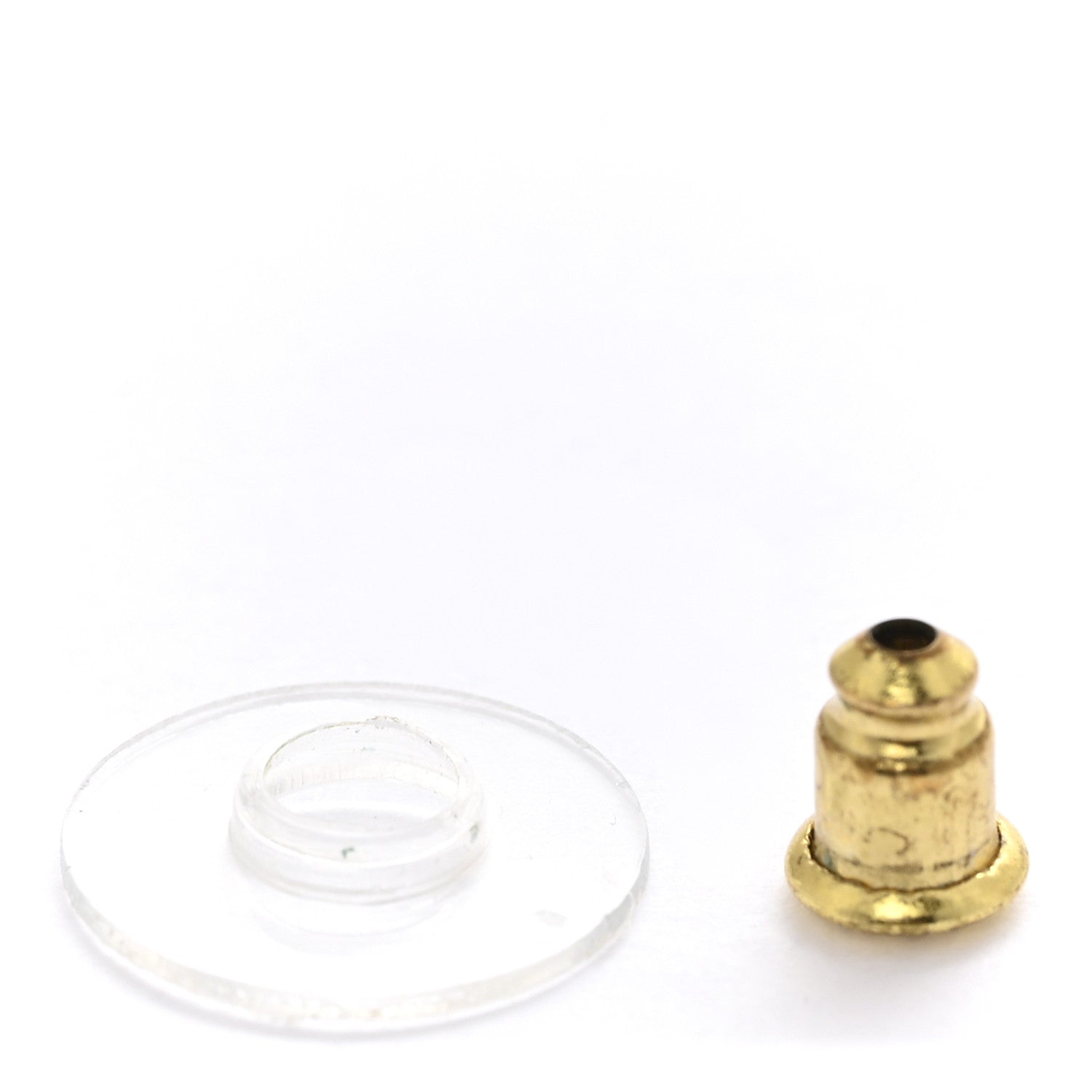 Resin Crystal Pearl CC Drop Earrings Black Gold