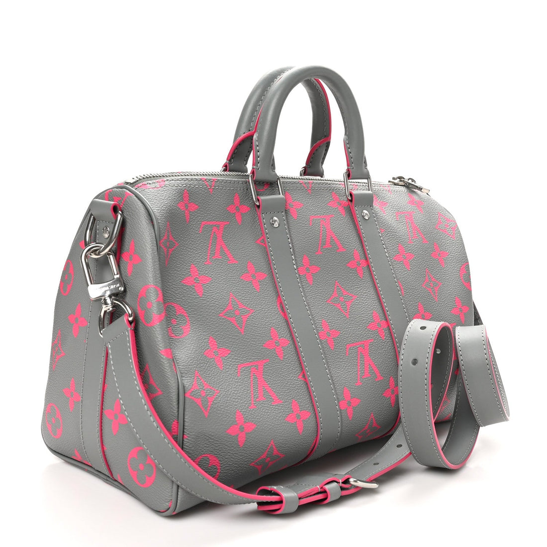 Monogram Glow Up Keepall Bandouliere 35 Grey Pink