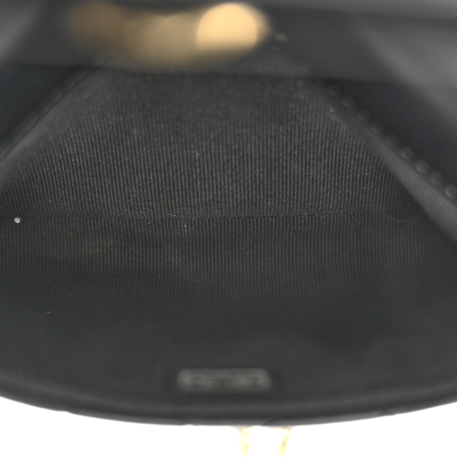 Lambskin Enamel Quilted Coco Hearts Clutch With Chain Black