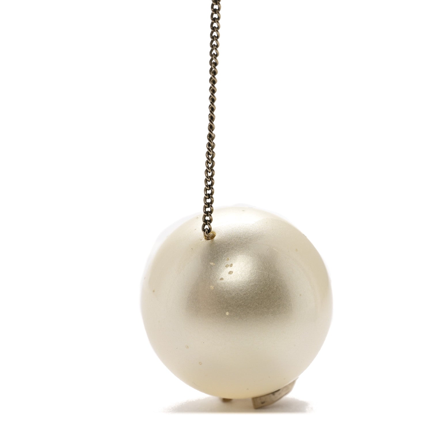 Pearl CC Drop Earrings Gold