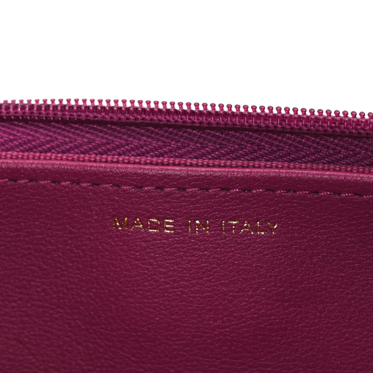 Patent Quilted Chain Around Heart Wallet On Chain WOC Fuchsia