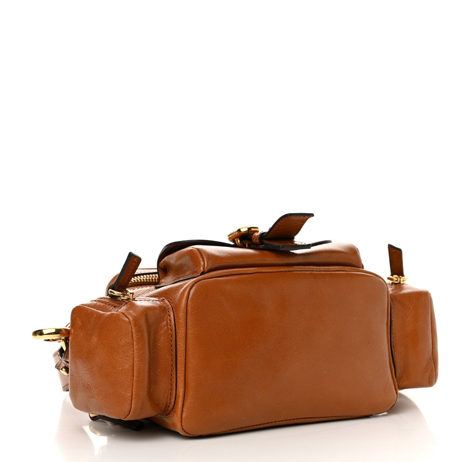 Shiny Buffalo Small Double Carry Camera Bag Clay Brown