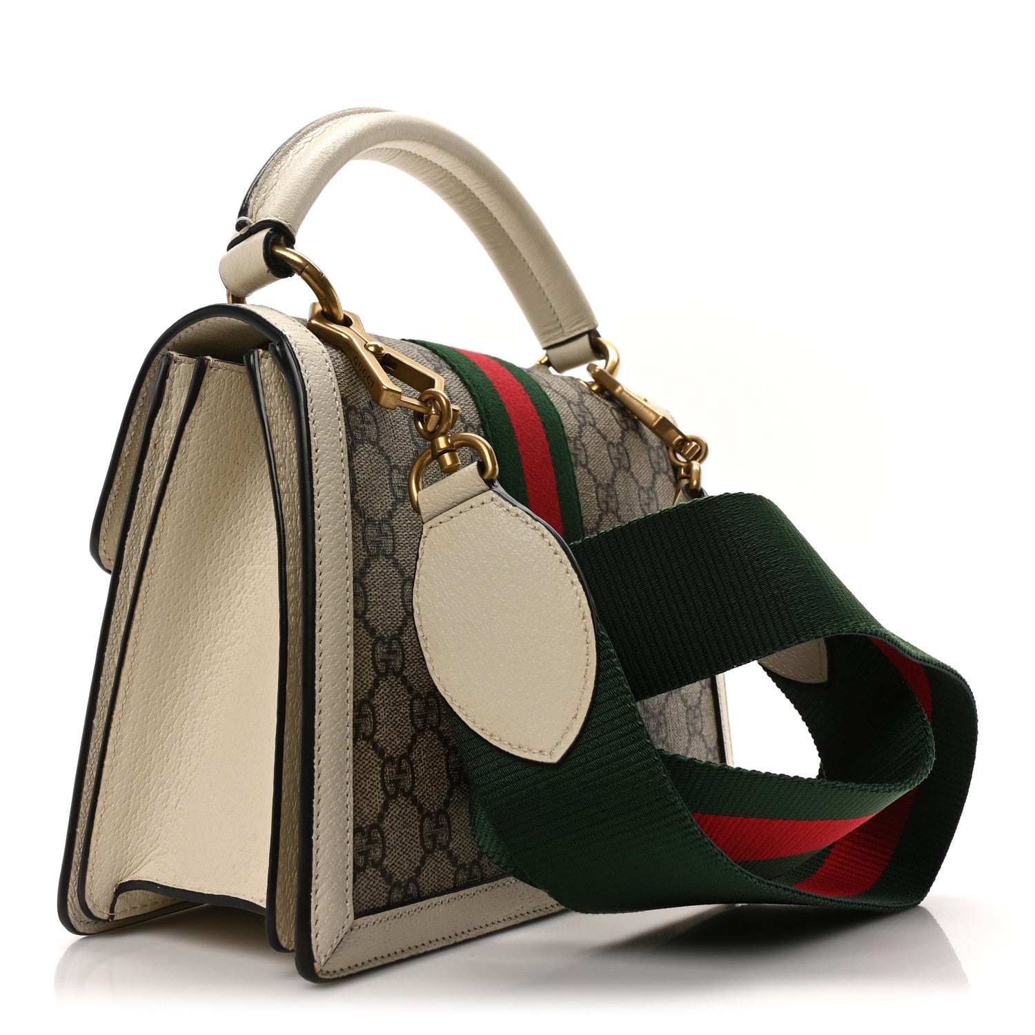 GG Supreme Monogram Small Queen Margaret Top Handle Bag White