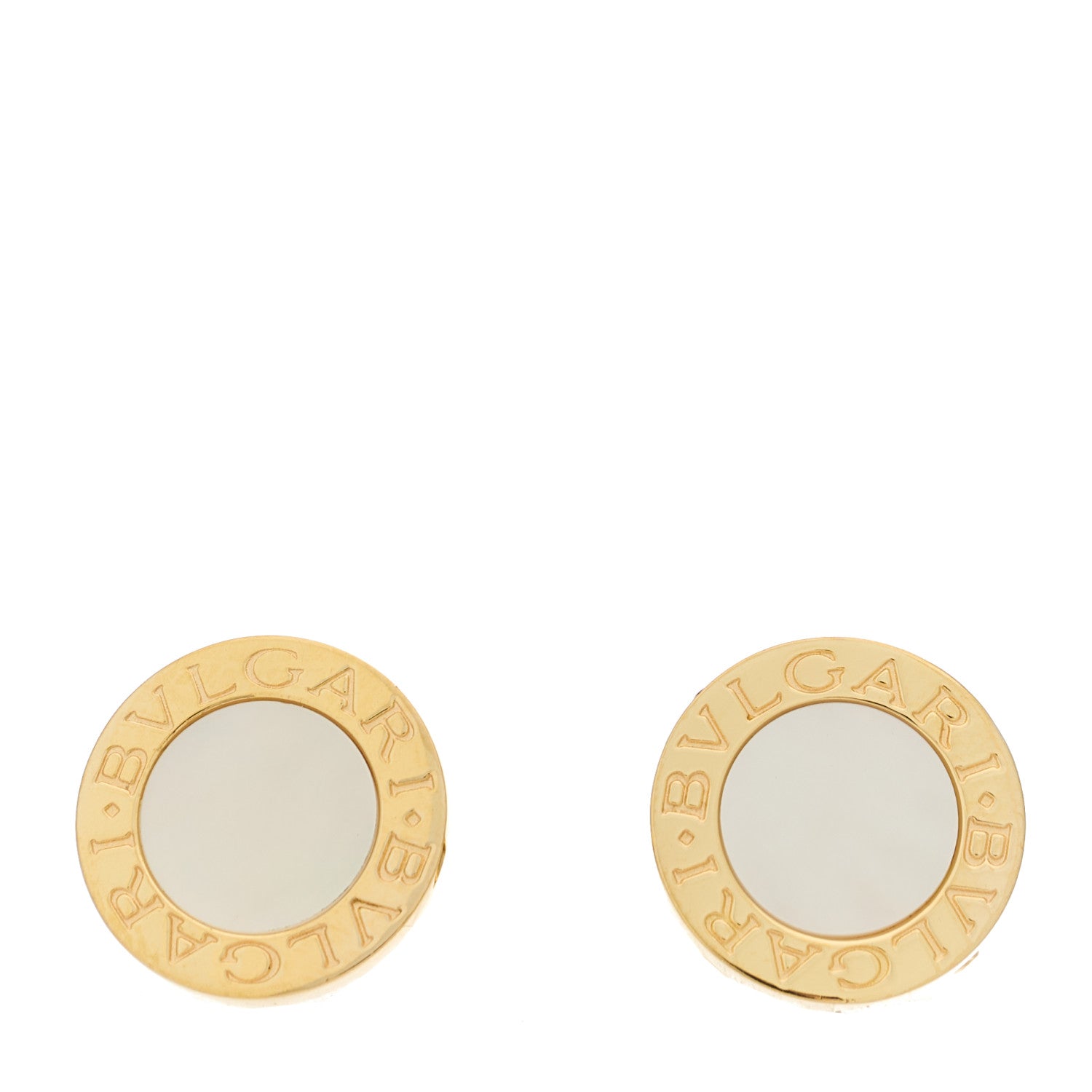 18K Yellow Gold Mother of Pearl BVLGARI BVLGARI Cufflinks