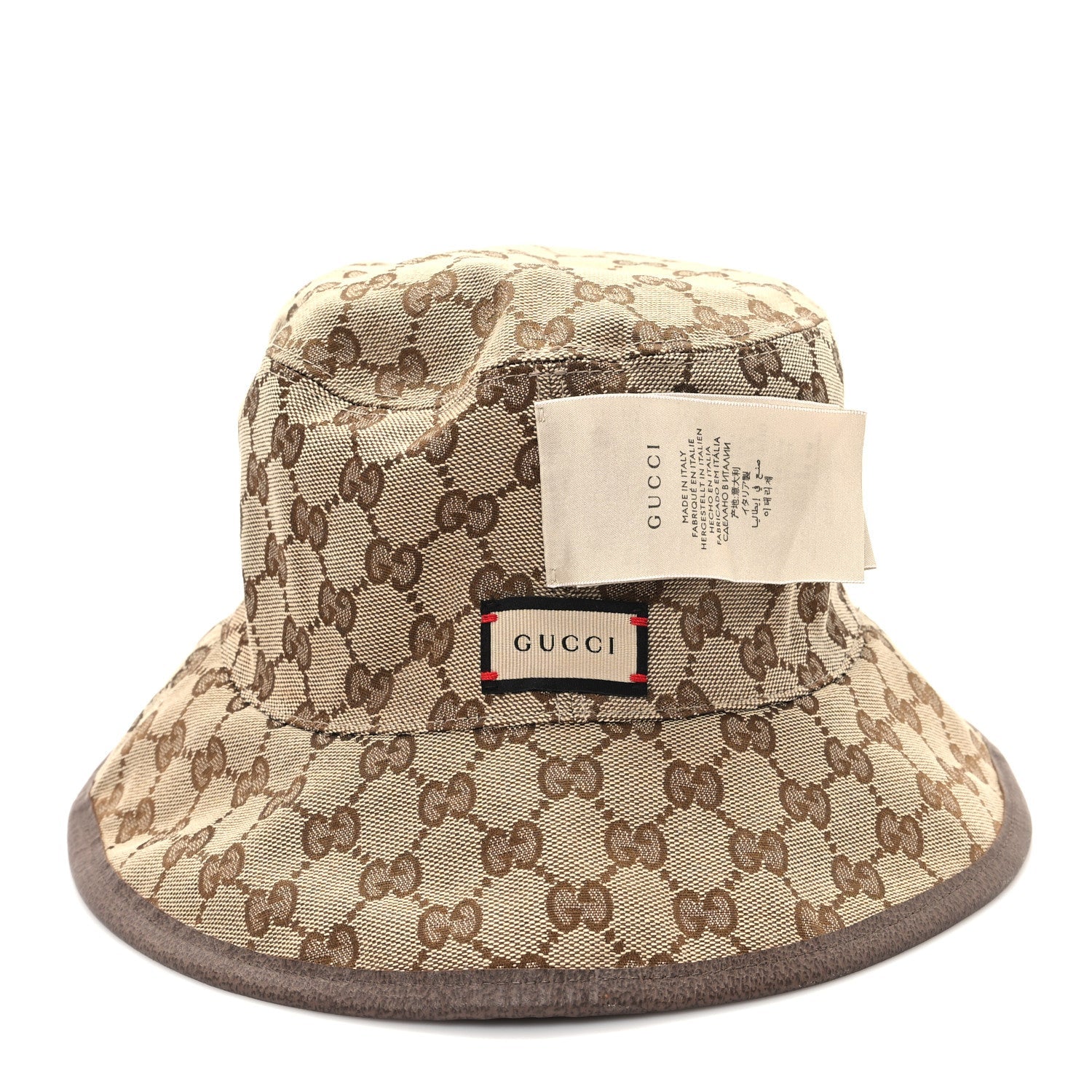 Monogram Plaid Bob Double Back Reversible Bucket Hat L Beige