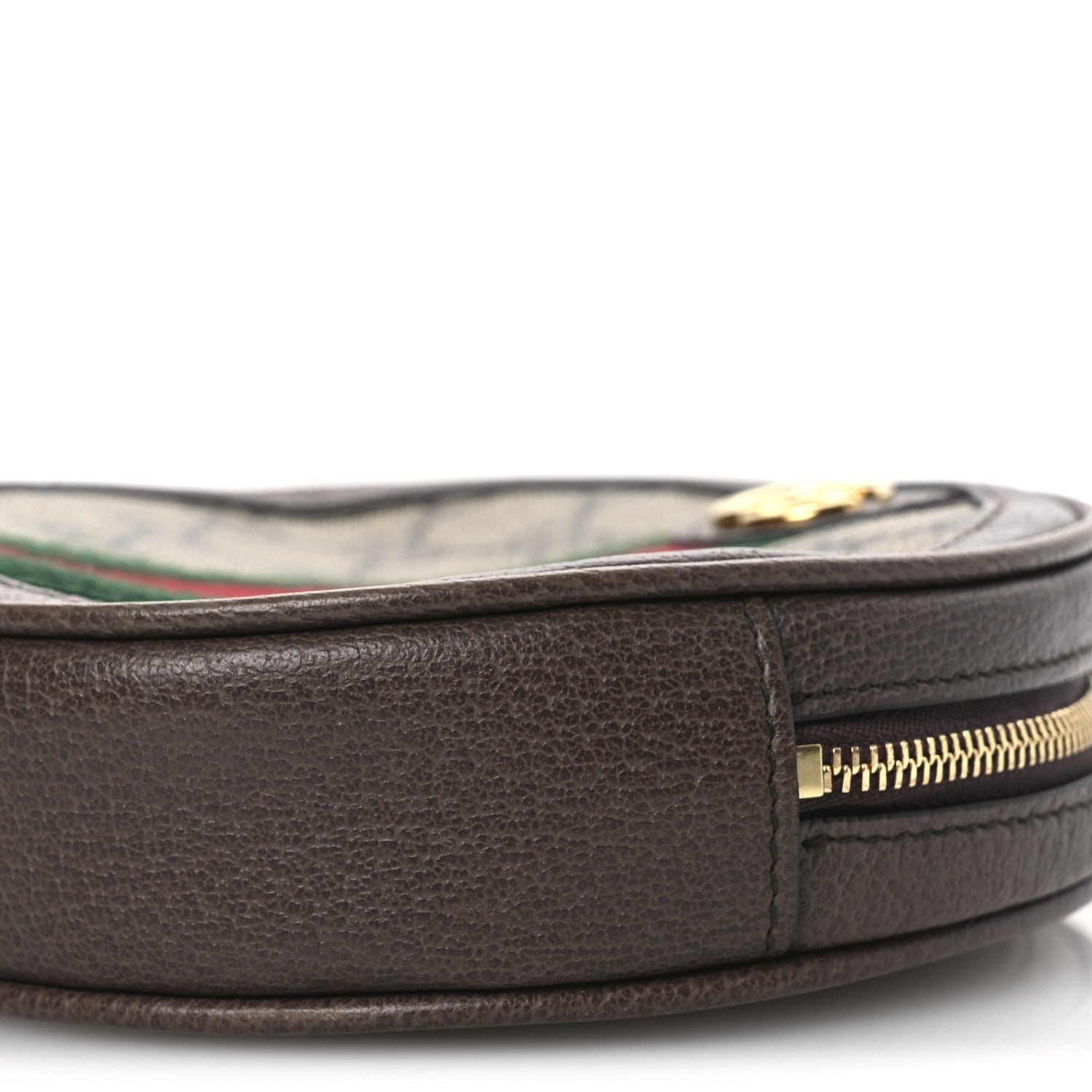 GG Supreme Monogram Web Ophidia Circle Wristlet Beige New Acero