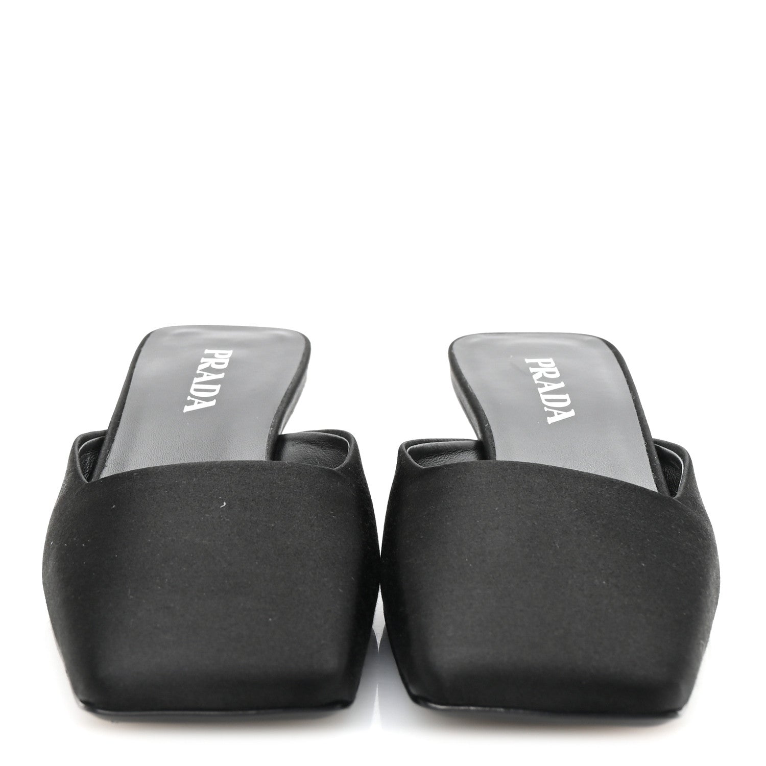 Satin Modellerie Mules 38.5 Black