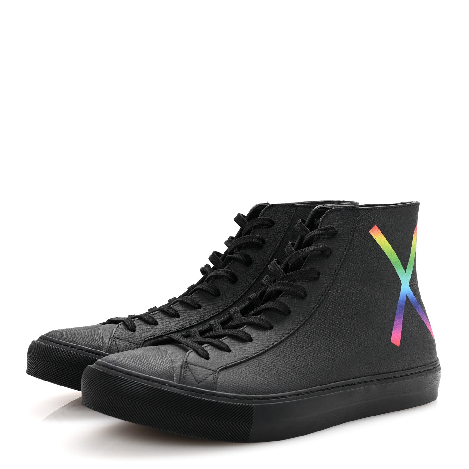 Calfskin LV Tattoo Sneaker Boots 8 Black