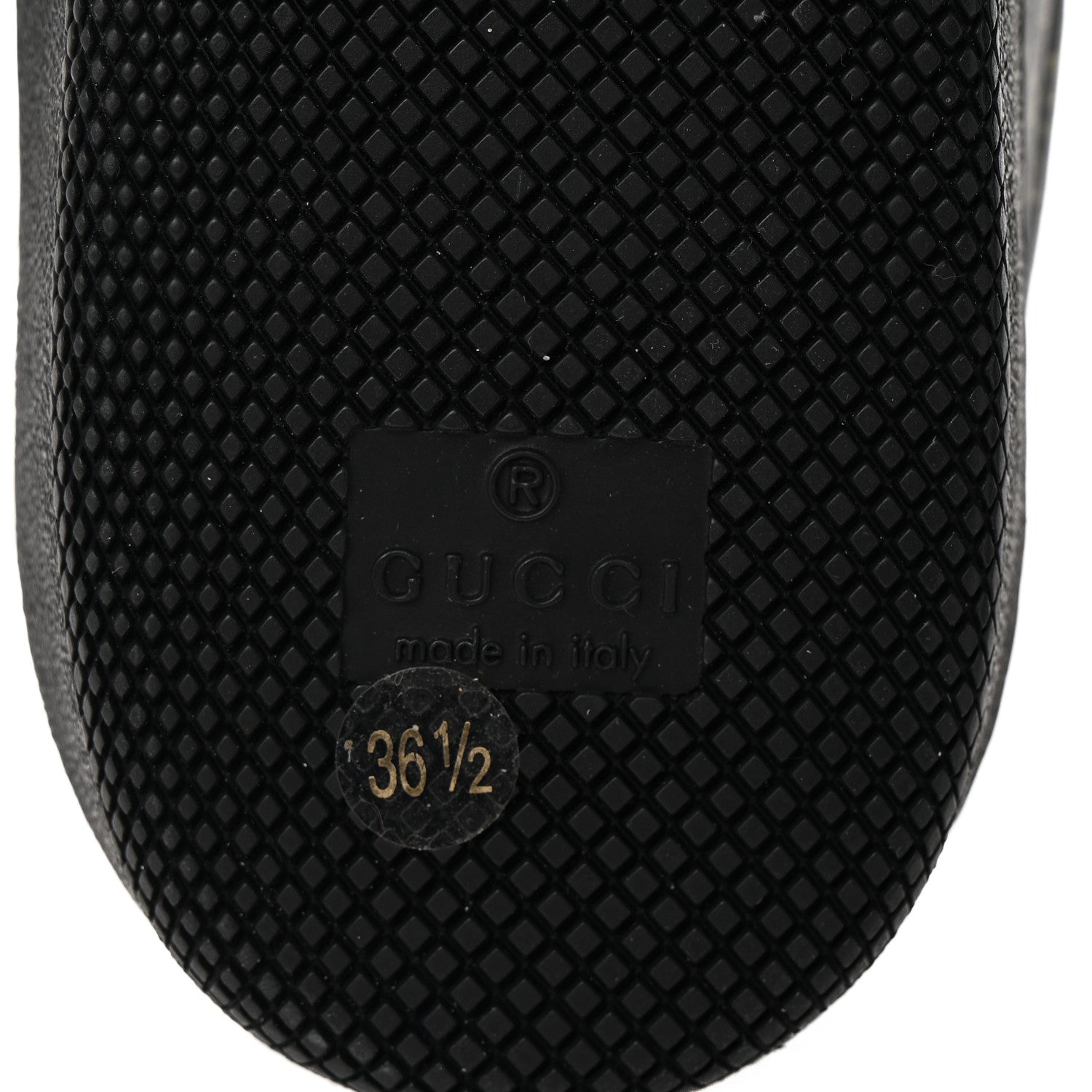 X DAPPER DAN Calfskin Laminated Ayers GG Micro Monogram Womens G74 Sneakers 36.5 Black Gold