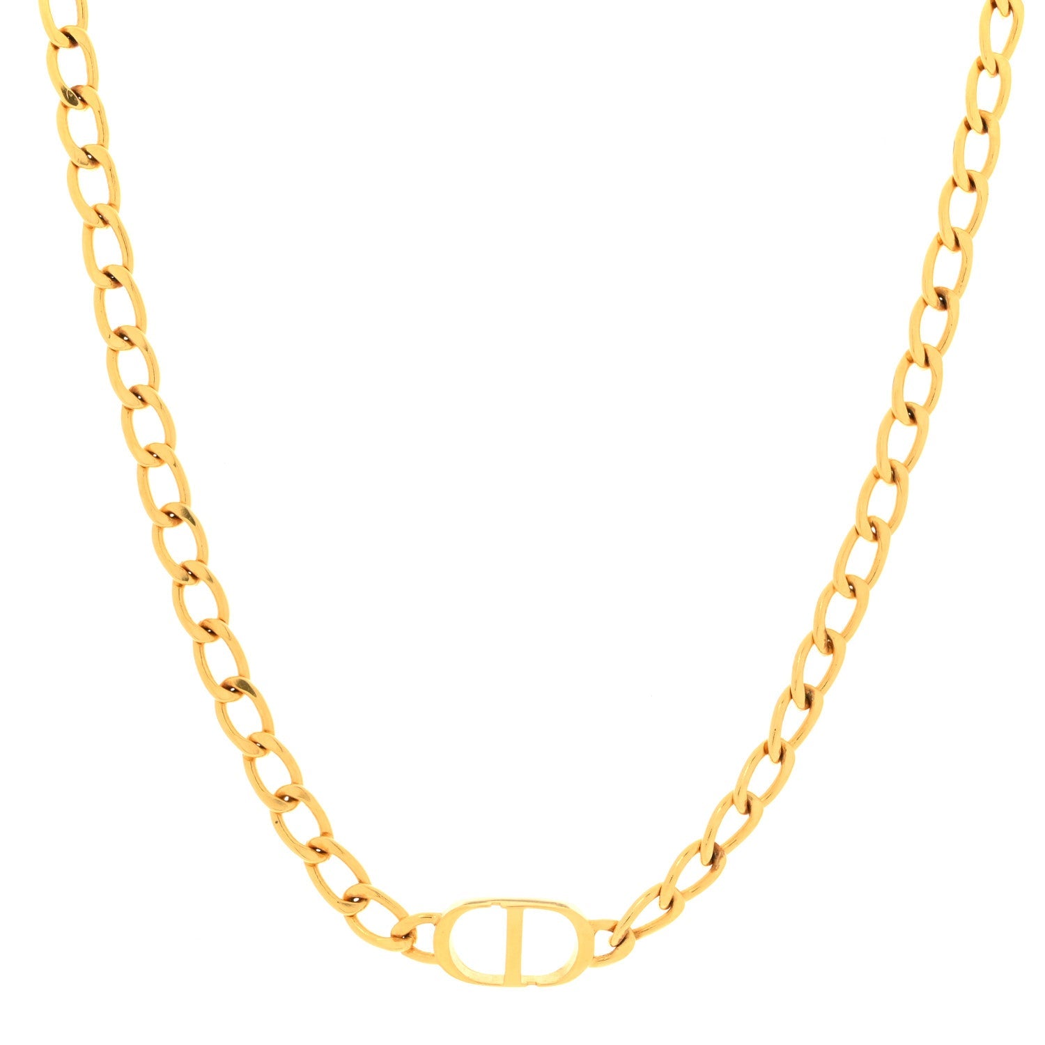 Metal Petit CD Choker Necklace Gold