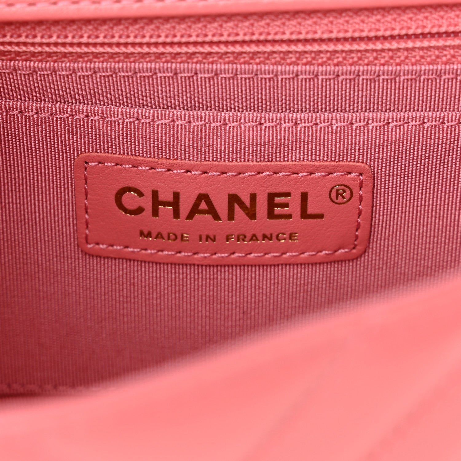 Calfskin Chevron Quilted Mini Statement Flap Pink