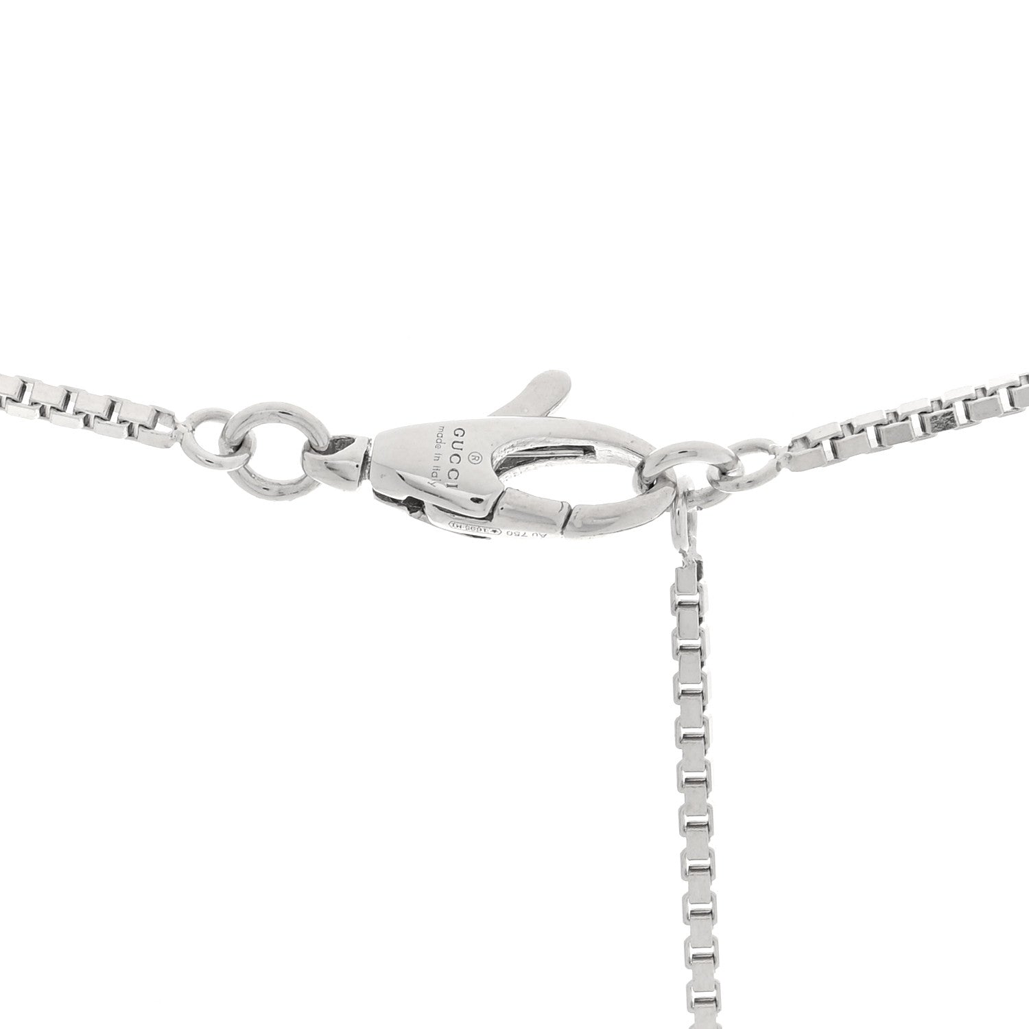 18K White Gold Pink Tourmaline Link to Love Bar Necklace