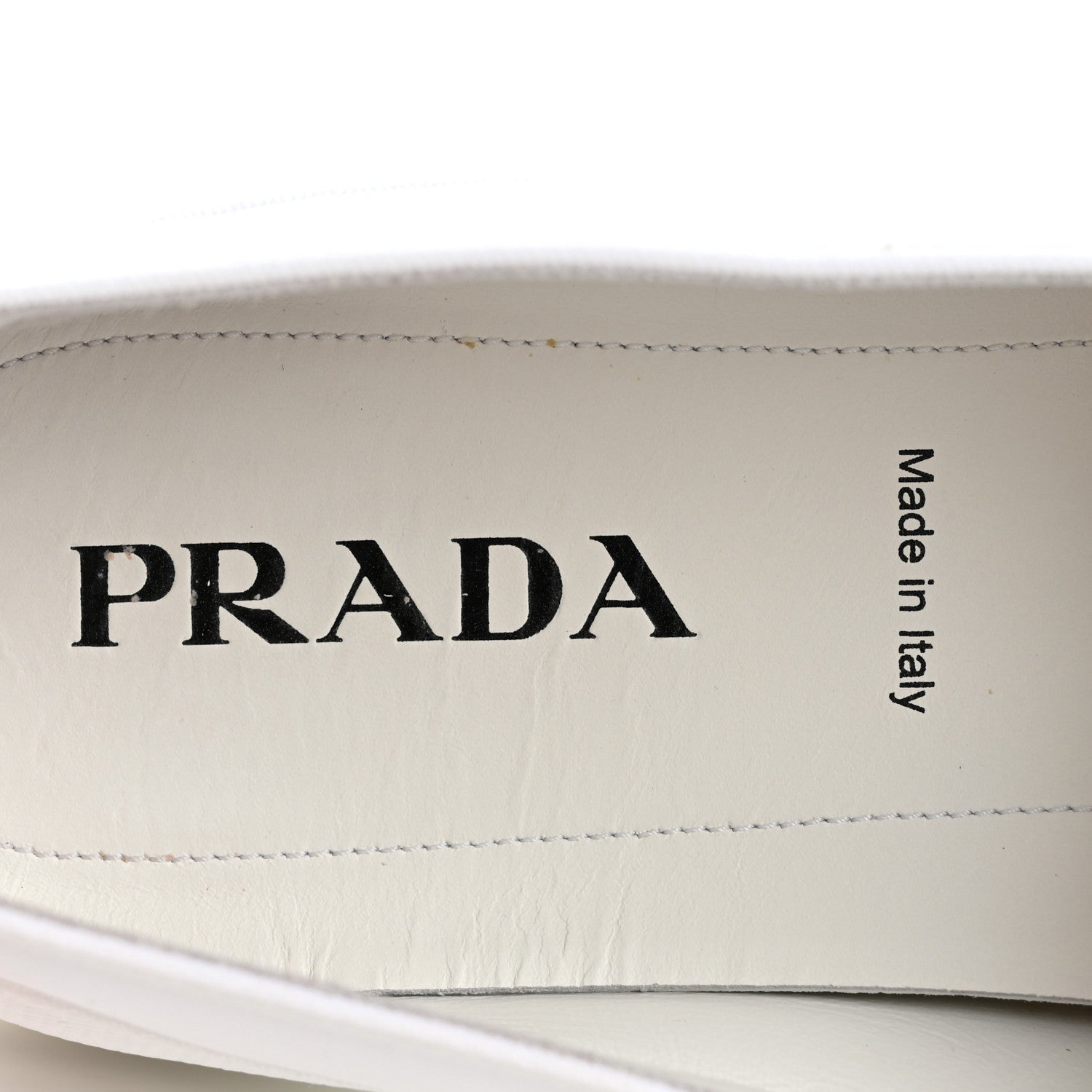 Technical Nylon Triangle Logo Mens Slip On Sneakers 11 White