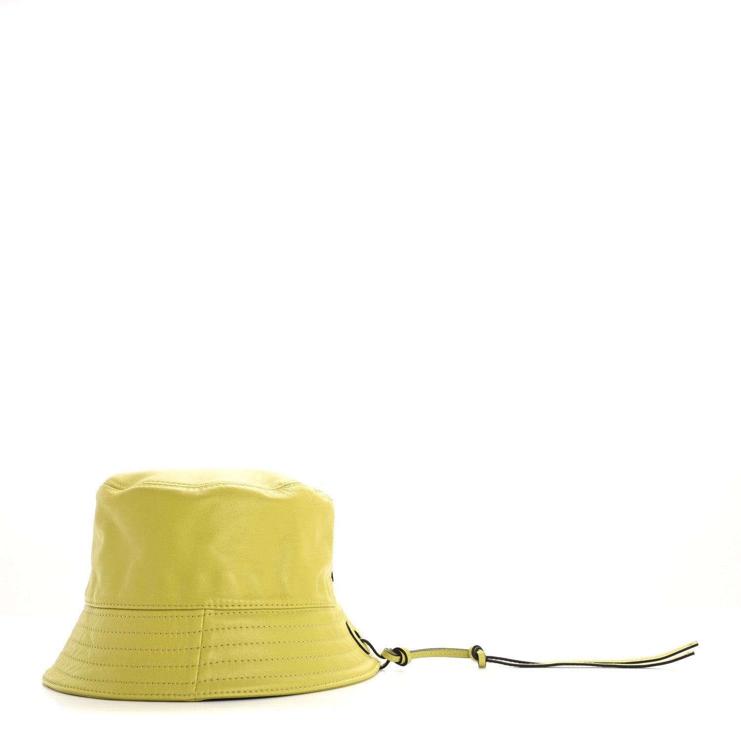 Lambskin Bucket Hat 57 Lime Yellow