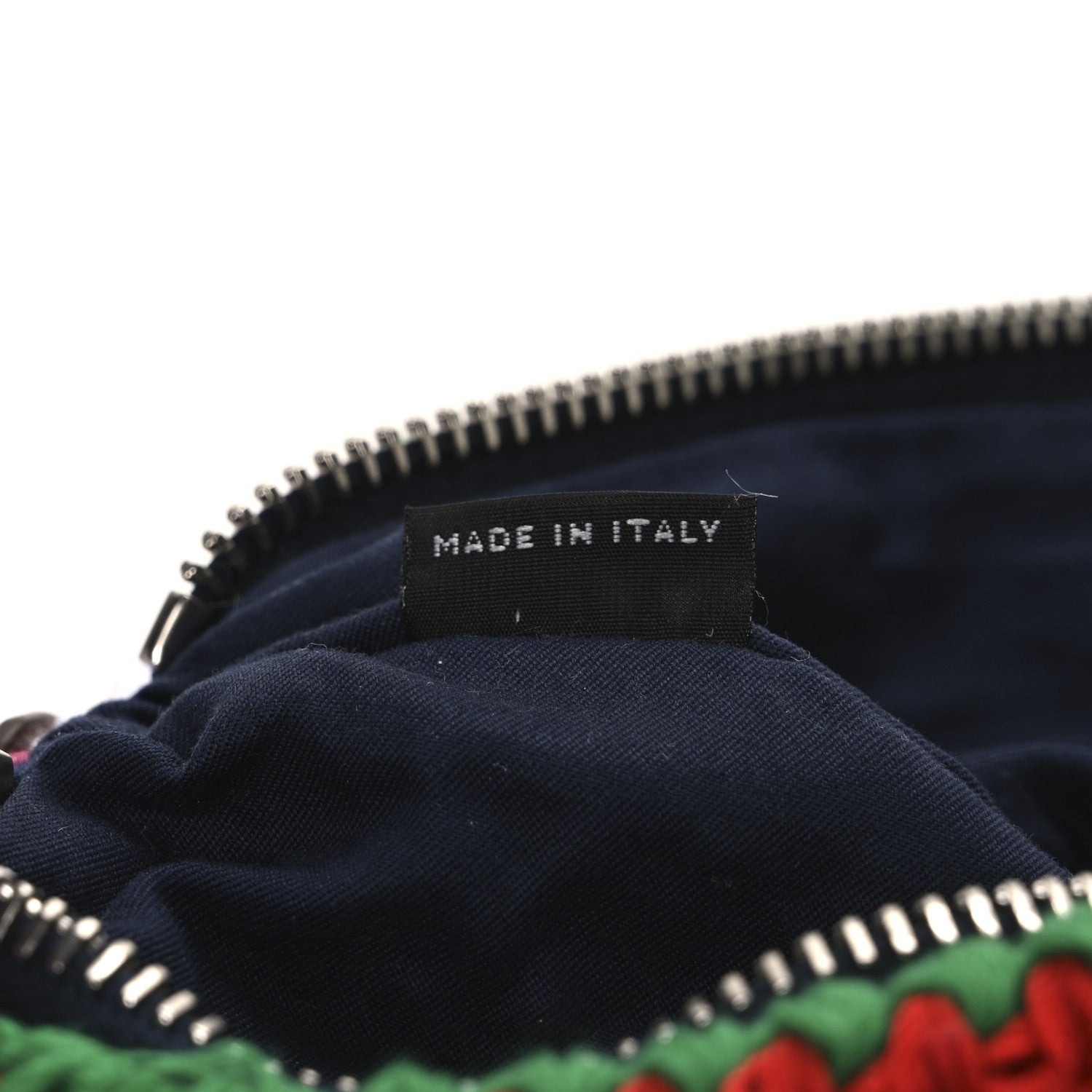 Fabric Crochet Pouch Multicolor