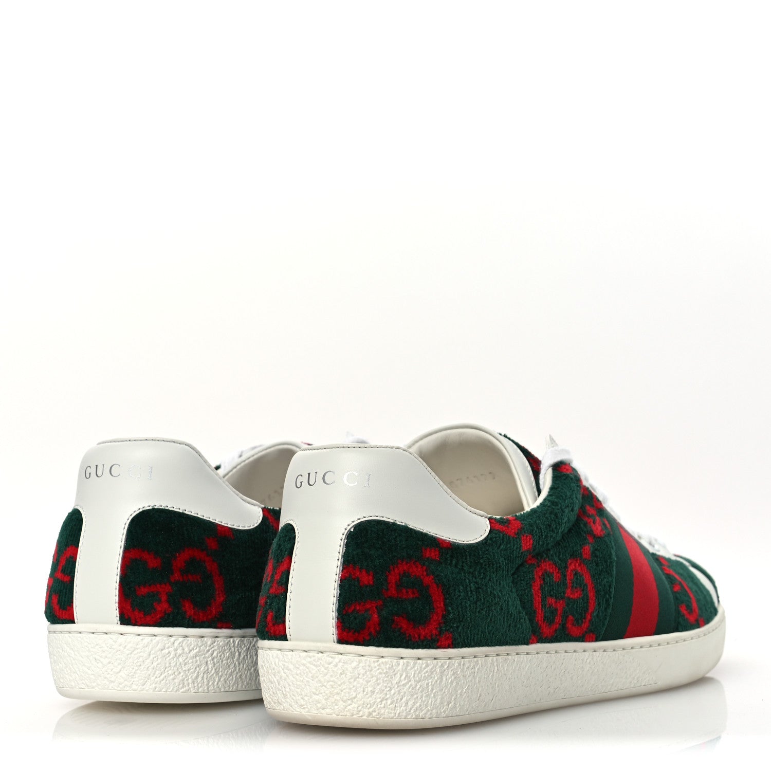 Terry Cloth Big GG Monogram Mens Sneaker 9.5 Green Red