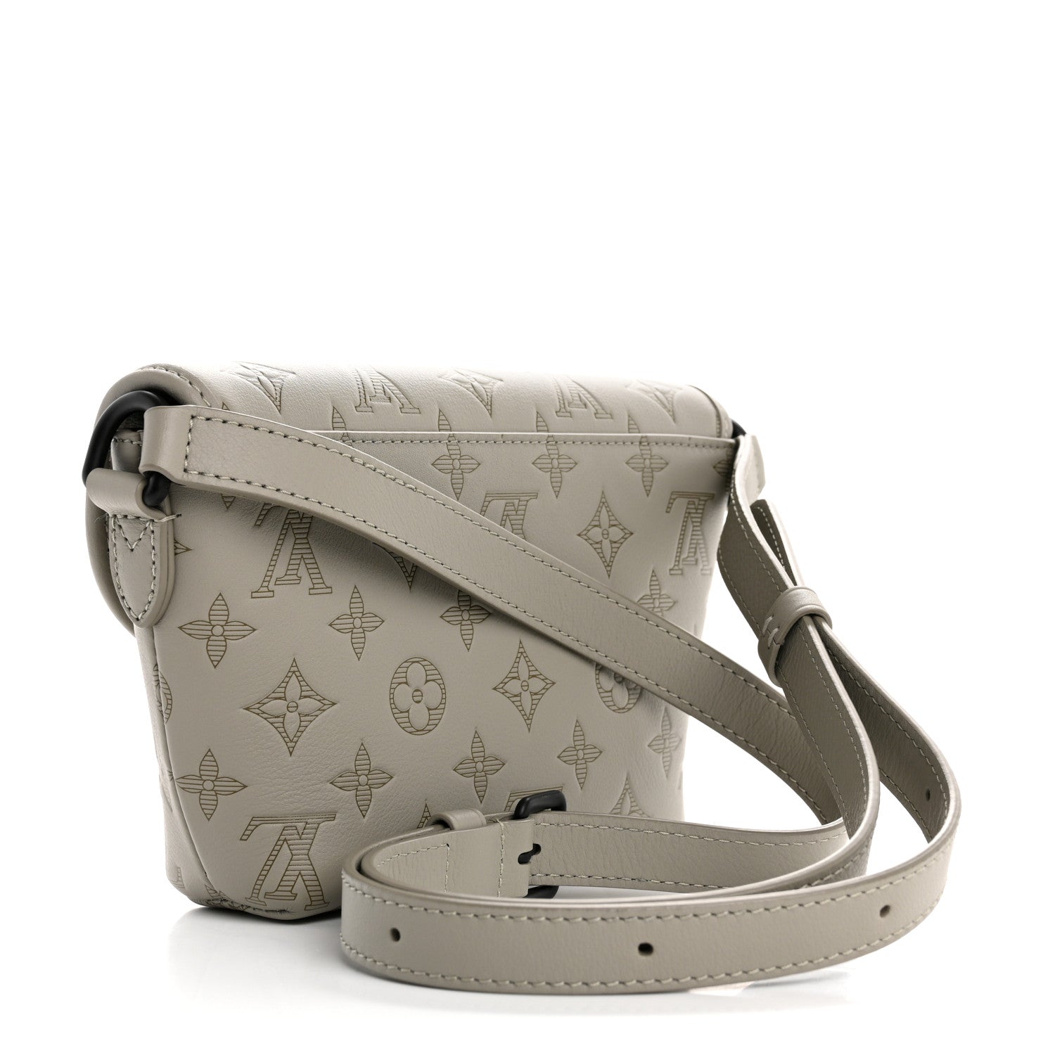 Calfskin Monogram Shadow Pulse Wearable Wallet Sand