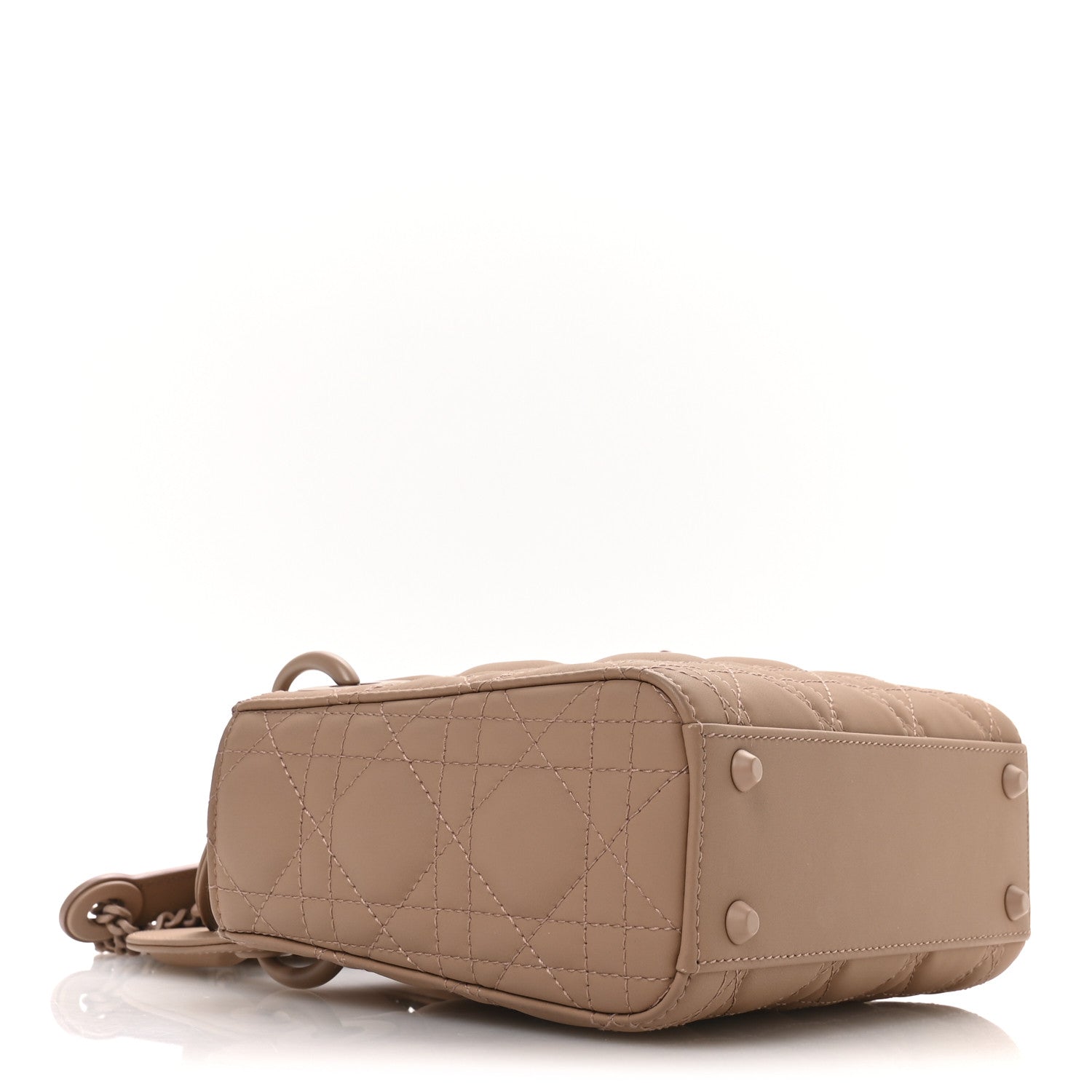 Ultra Matte Calfskin Cannage Mini Lady Dior Light Beige