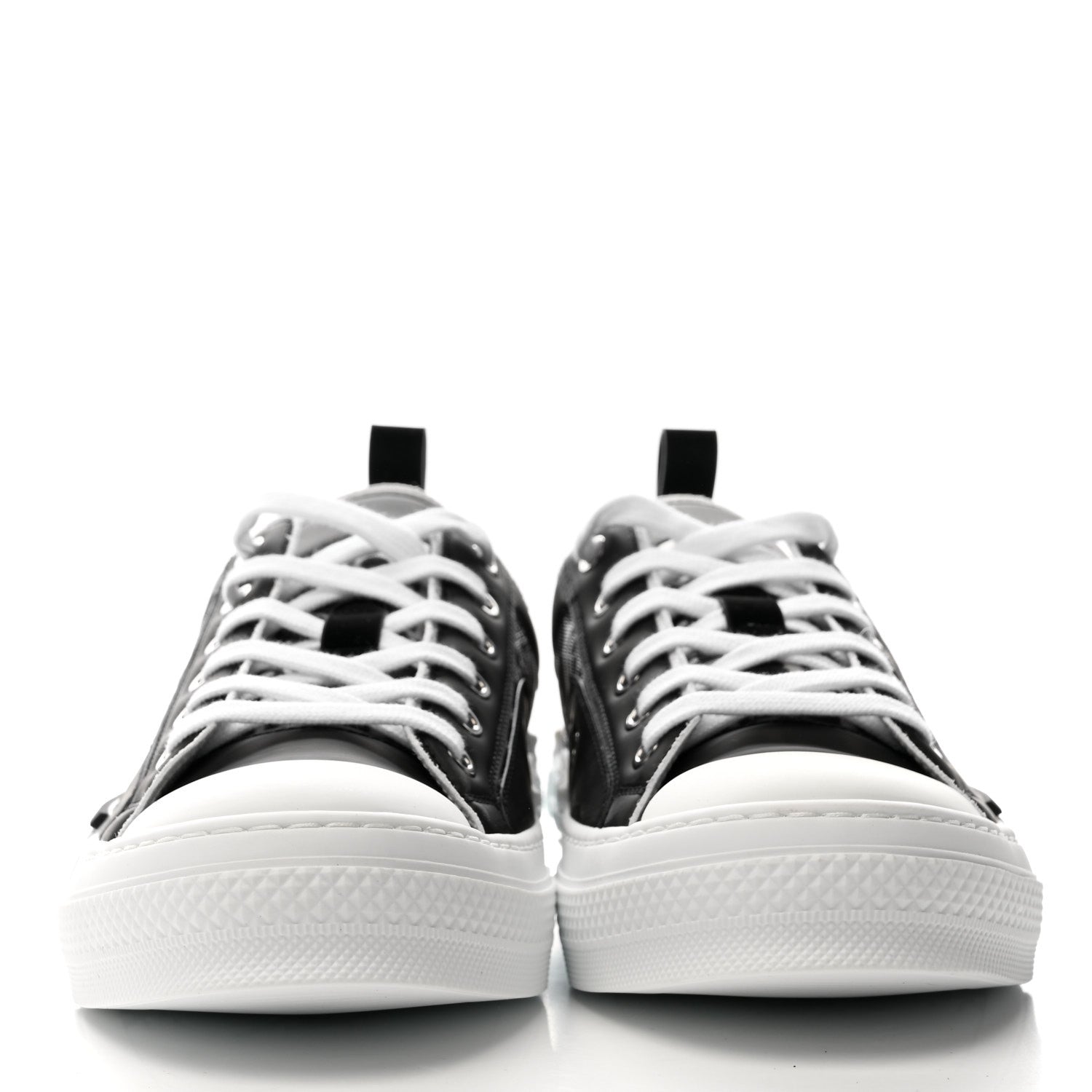 Technical Canvas Mesh Oblique Printed Mens B23 League Low Top Sneaker 43 Black Beige