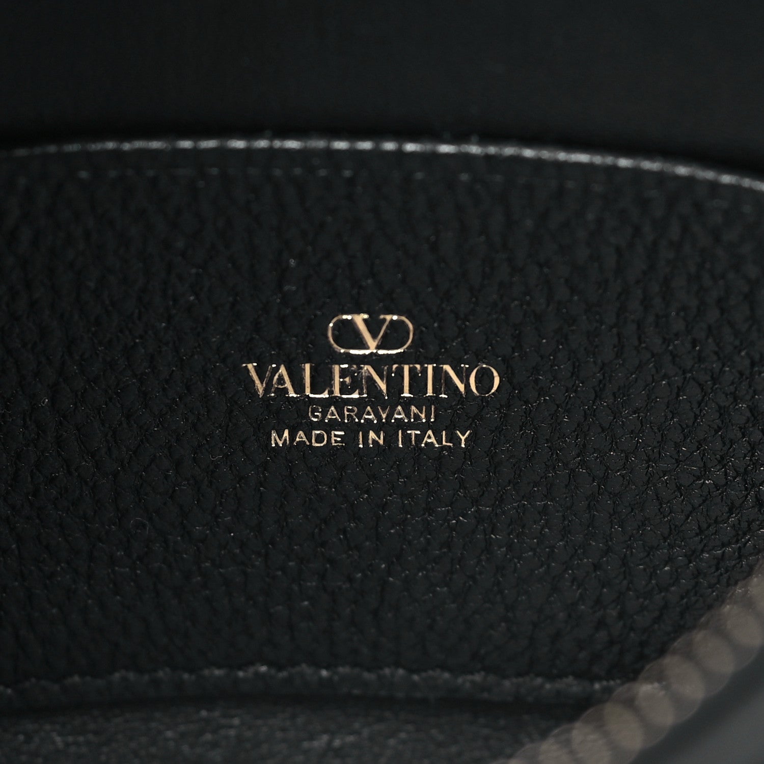 Grainy Calfskin Mini Rockstud Hobo Black