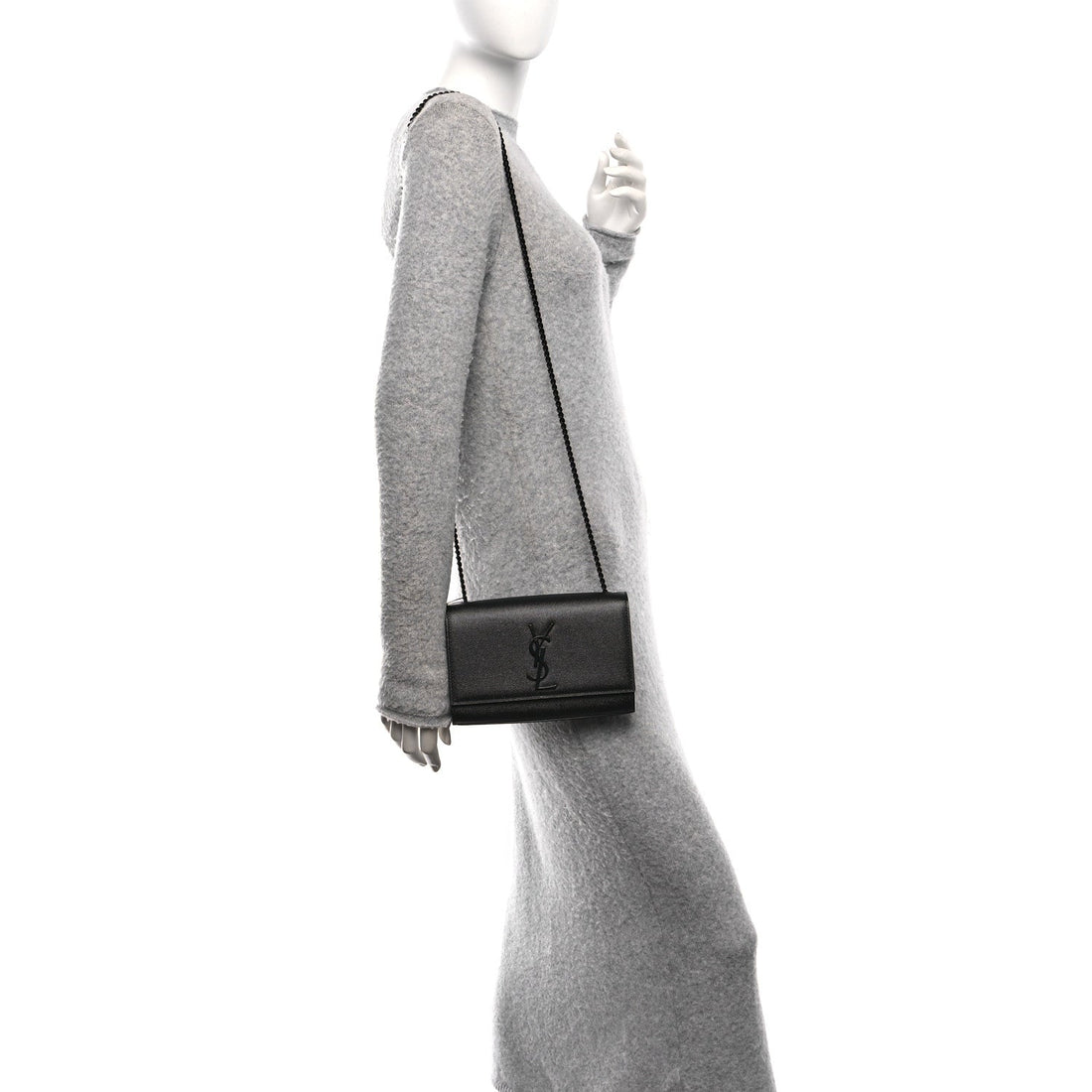 Grain De Poudre Small Monogram Monochrome Kate Satchel Black