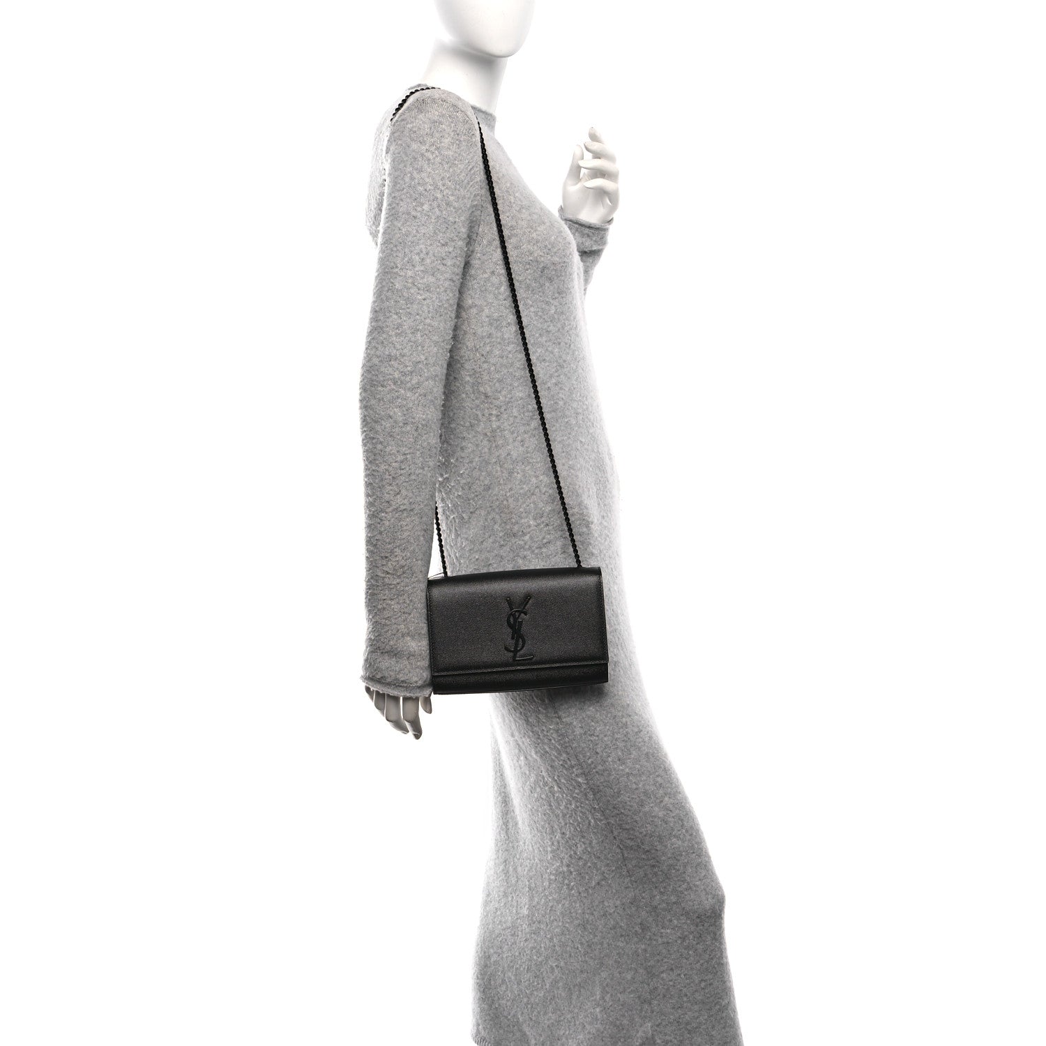 Grain De Poudre Small Monogram Monochrome Kate Satchel Black