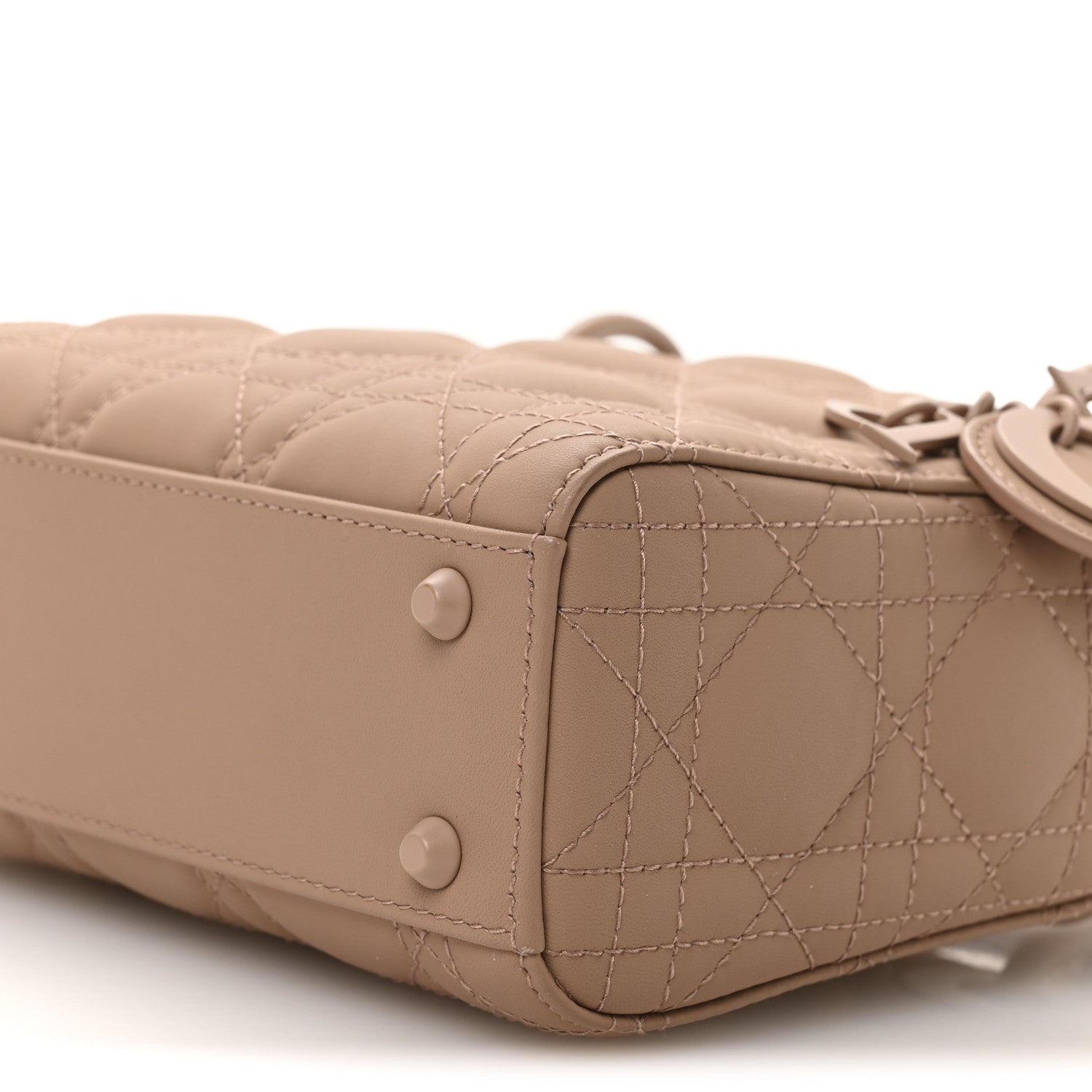 Ultra Matte Calfskin Cannage Mini Lady Dior Light Beige