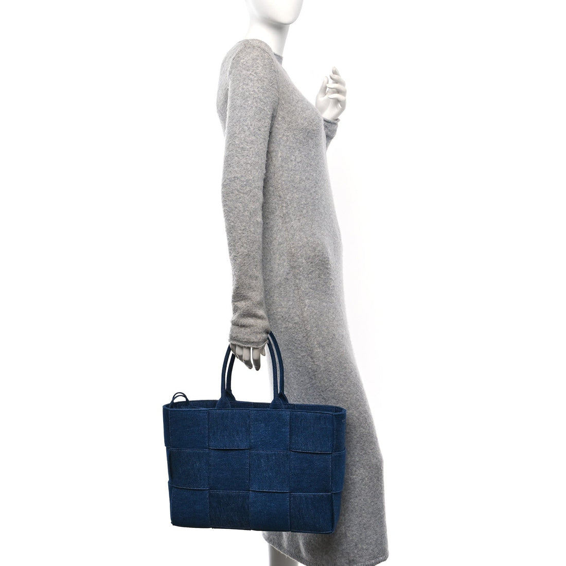 Denim Maxi Intrecciato Mens Arco Tote